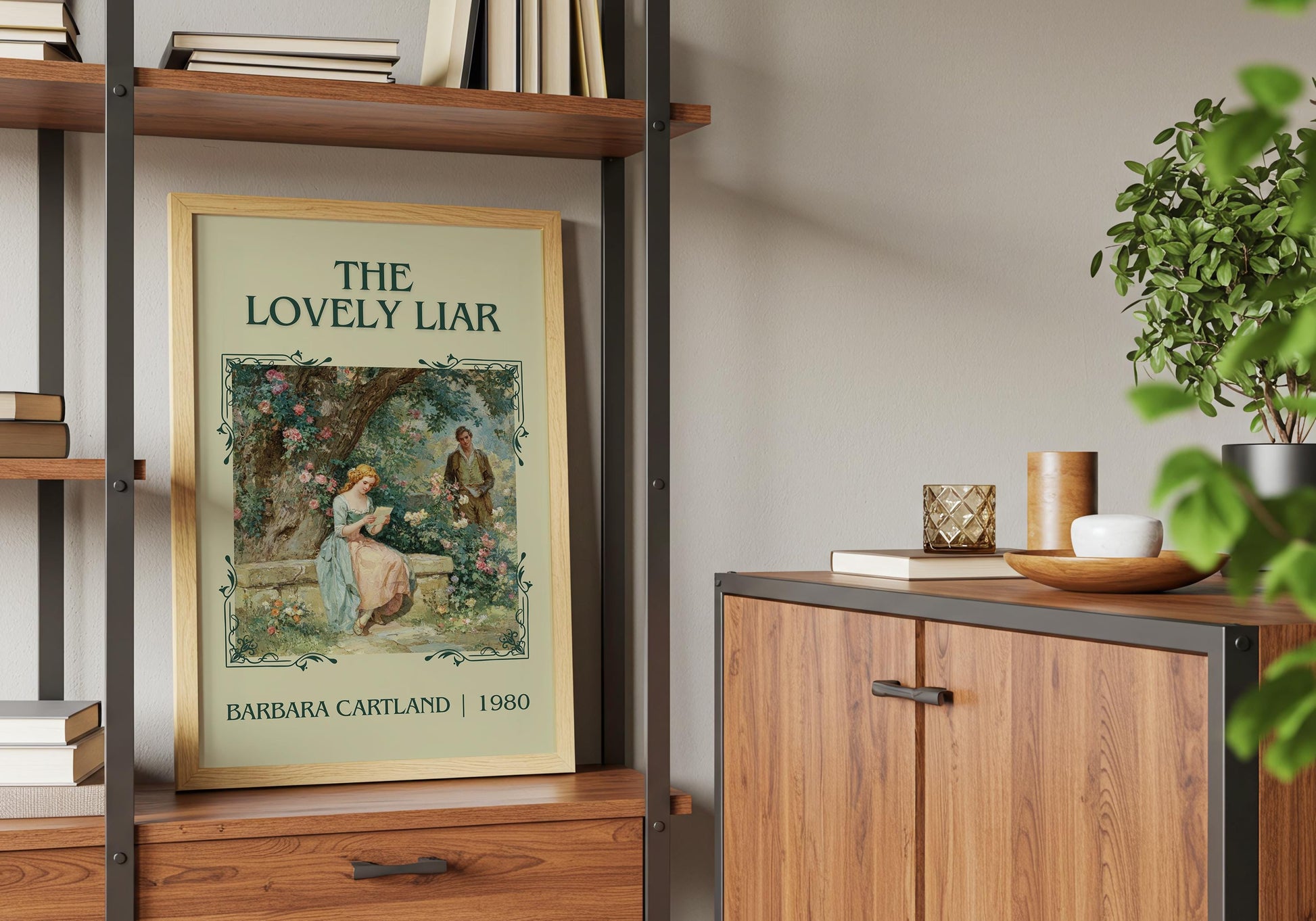 The Lovely Liar by Barbara Cartland | Descriptive Book Poster | Minimalist