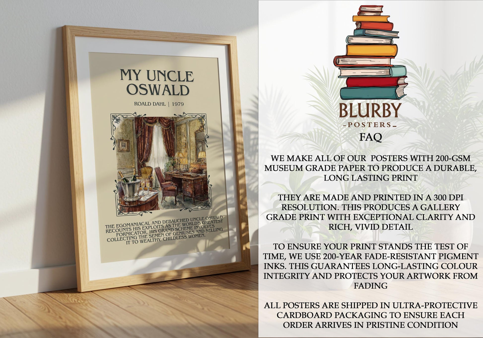 My Uncle Oswald by Roald Dahl | Descriptive Book Poster | Blurby
