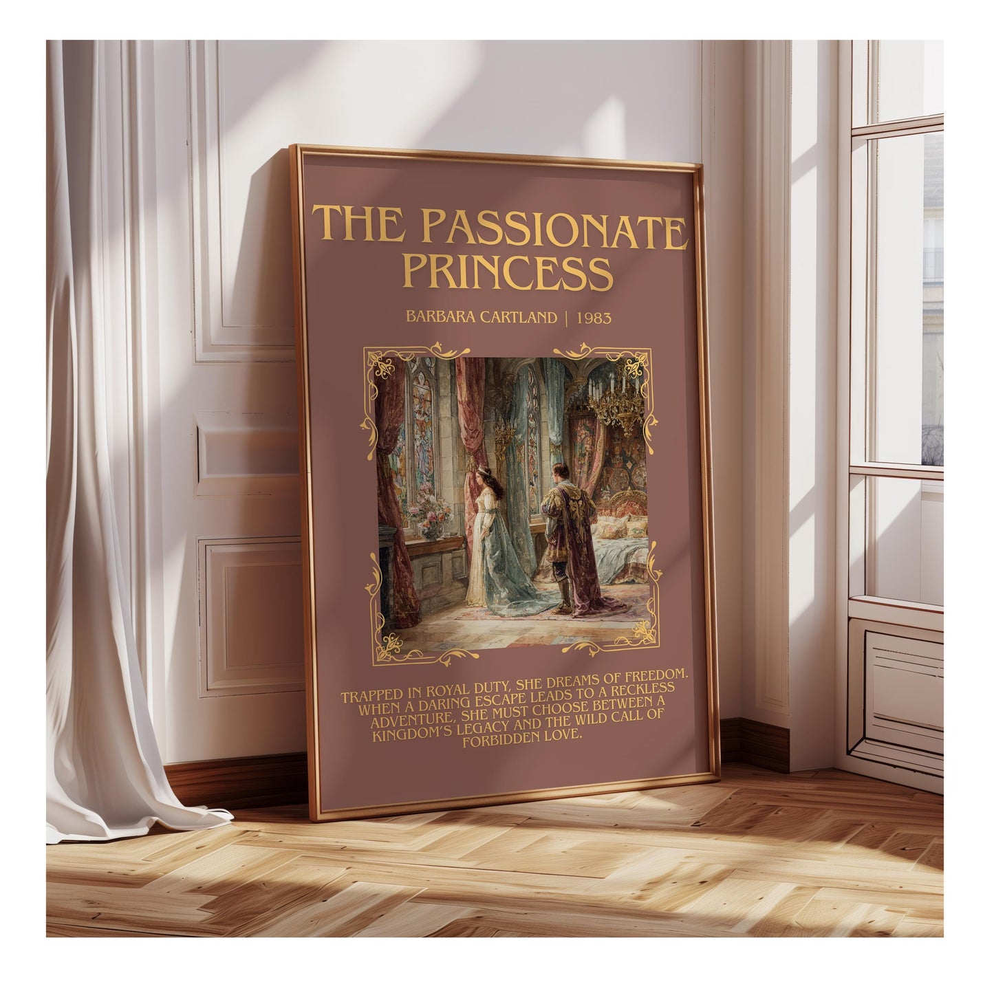 The Passionate Princess by Barbara Cartland | Descriptive Book Poster | Blurby