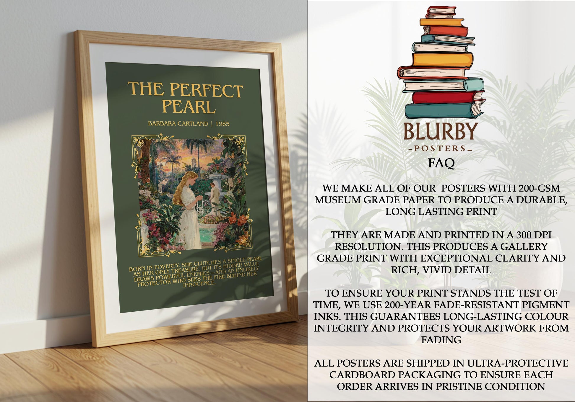 The Perfect Pearl by Barbara Cartland | Descriptive Book Poster | Blurby