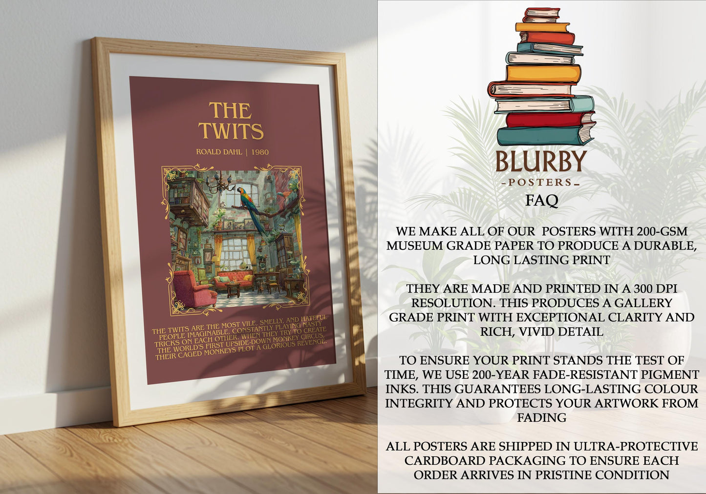 The Twits by Roald Dahl | Descriptive Book Poster | Blurby