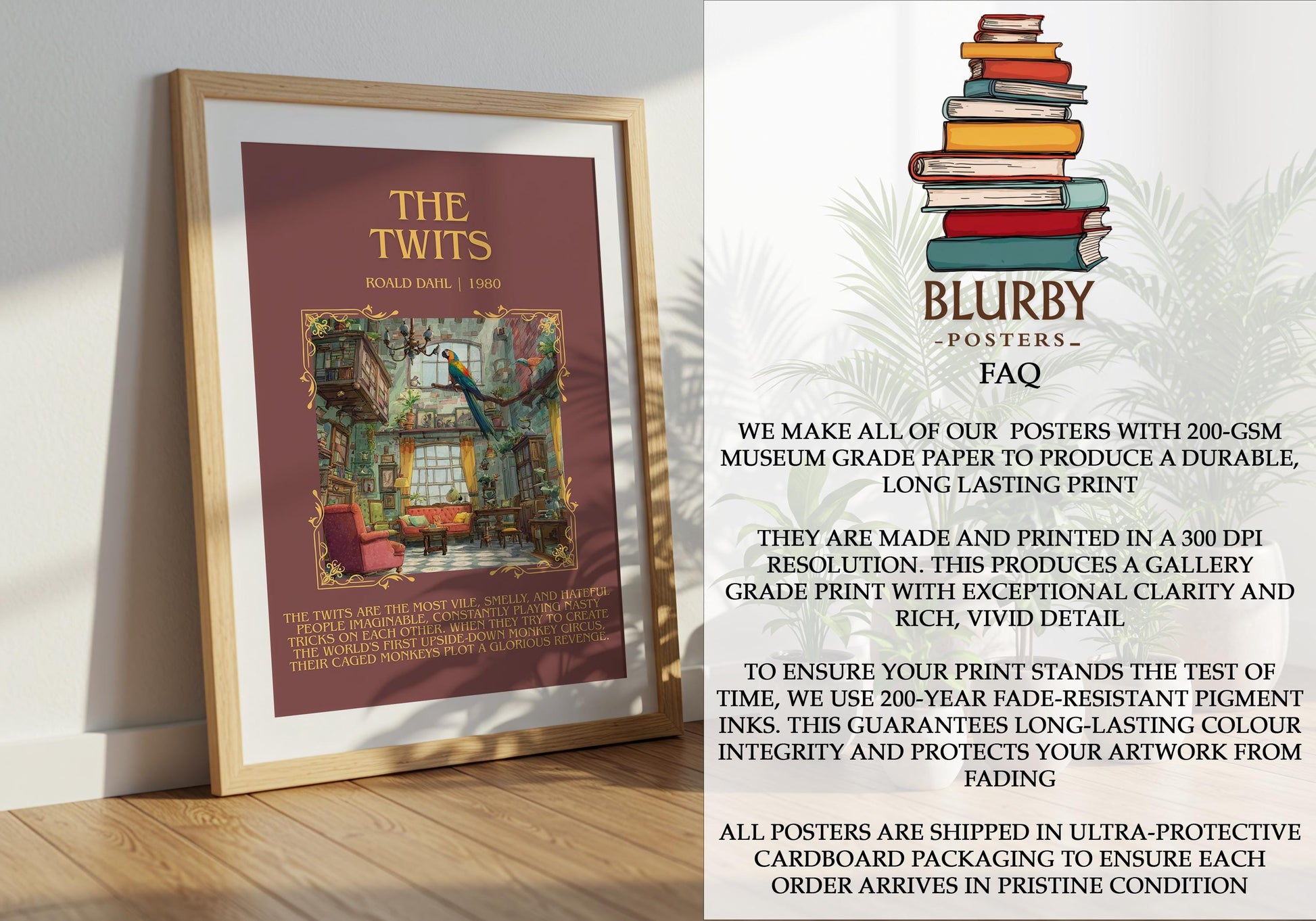 The Twits by Roald Dahl | Descriptive Book Poster | Blurby