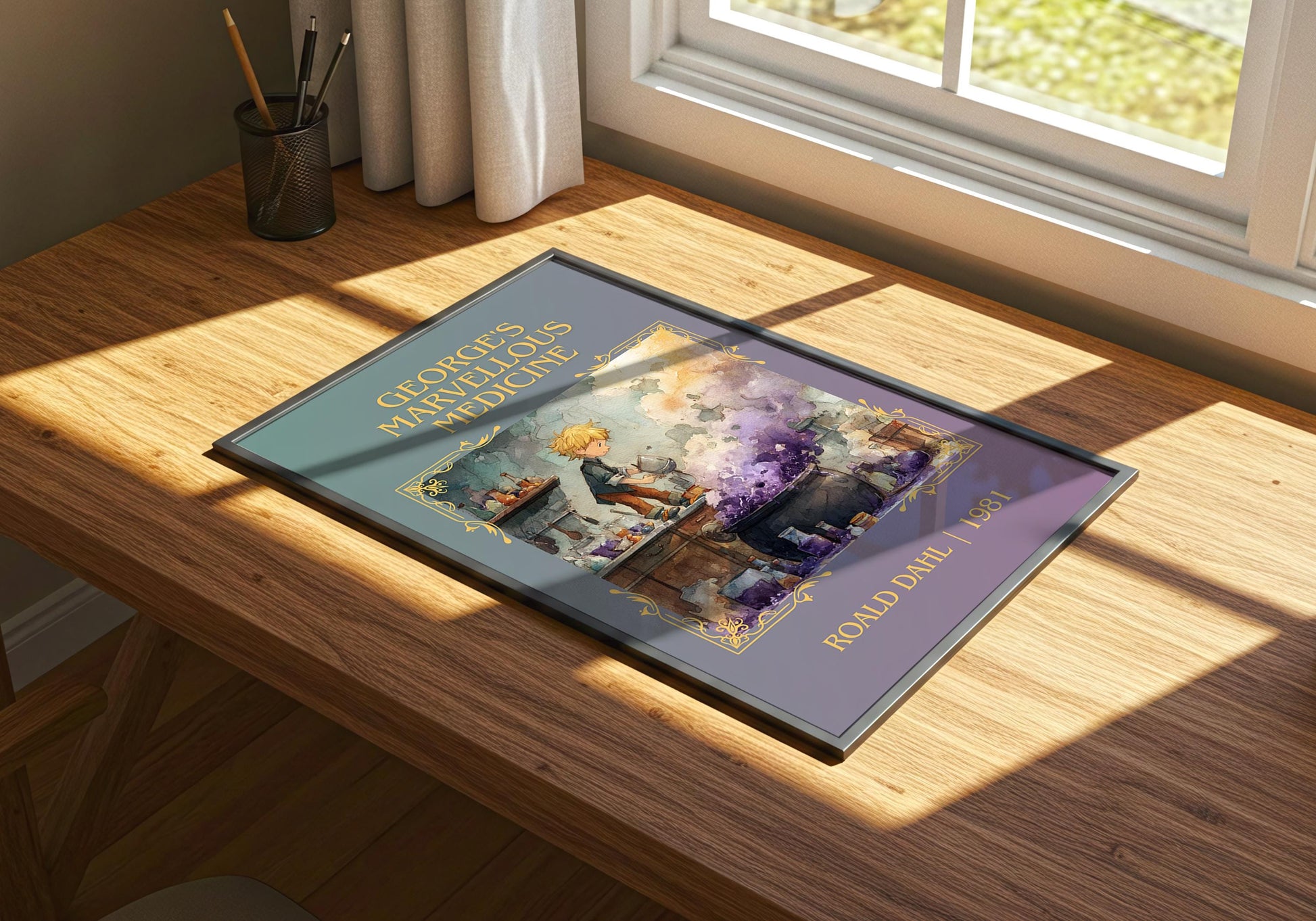 George's Marvellous Medicine by Roald Dahl | Descriptive Book Poster | Minimalist