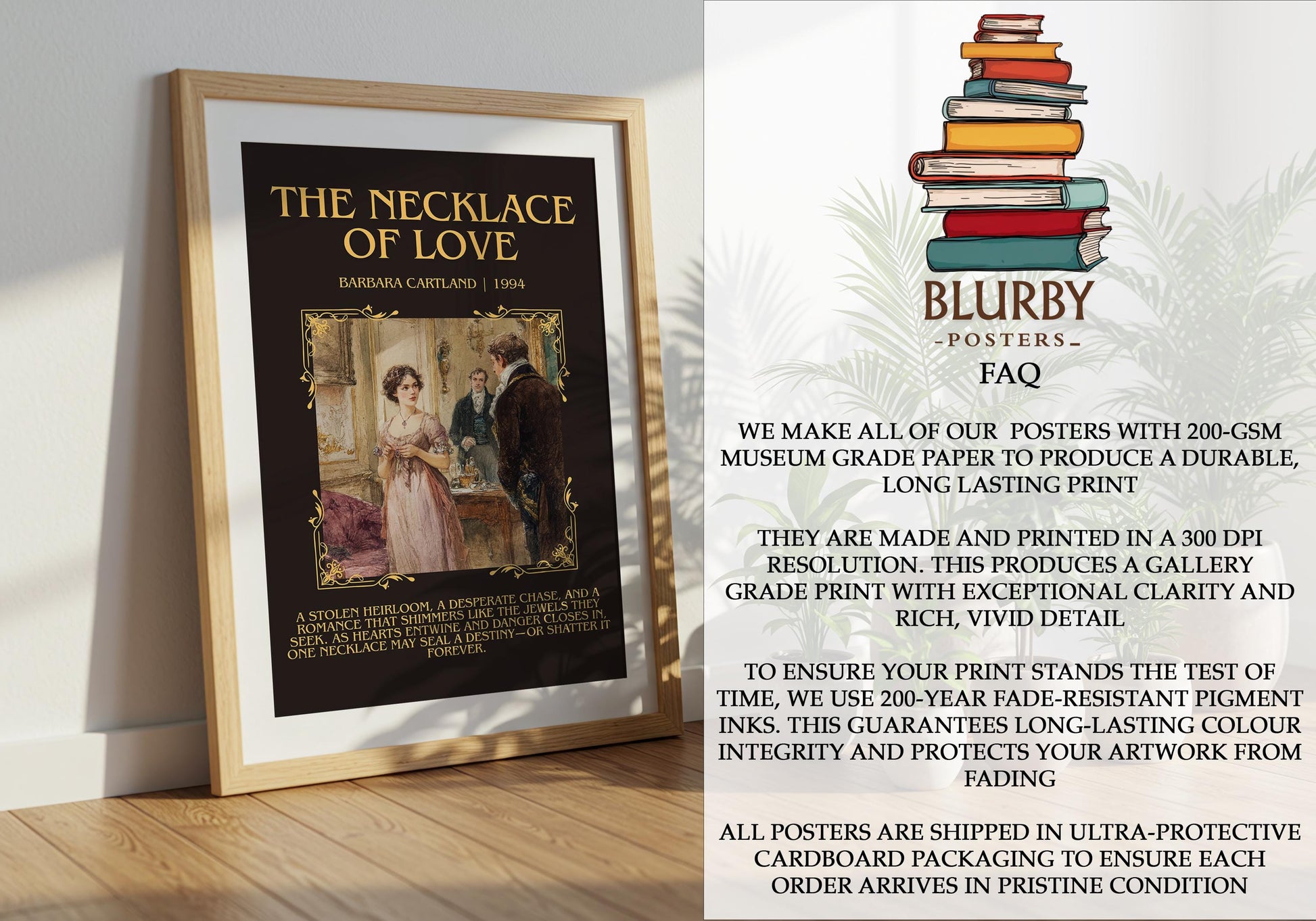 The Necklace Of Love by Barbara Cartland | Descriptive Book Poster | Blurby
