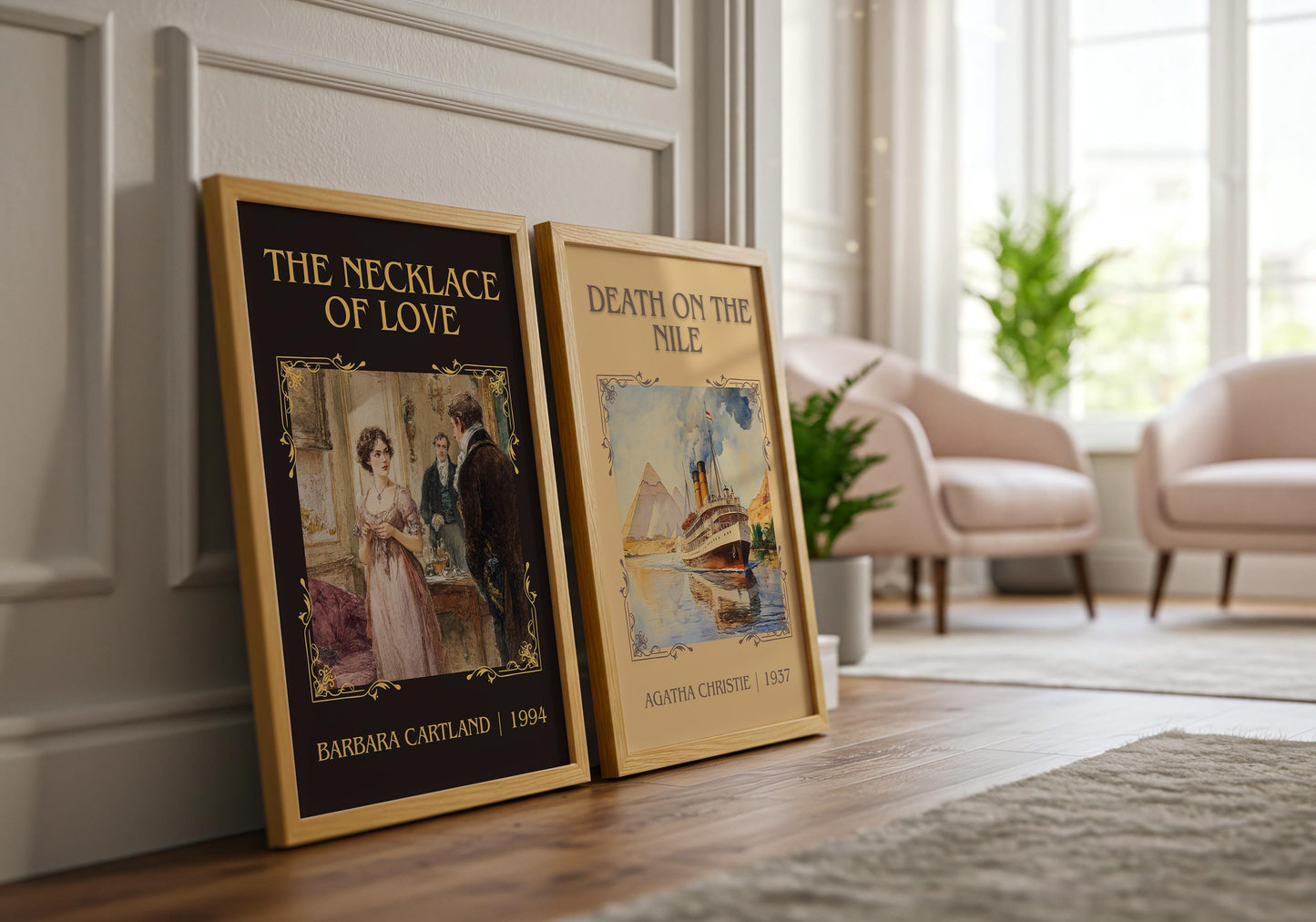 The Necklace Of Love by Barbara Cartland | Descriptive Book Poster | Minimalist