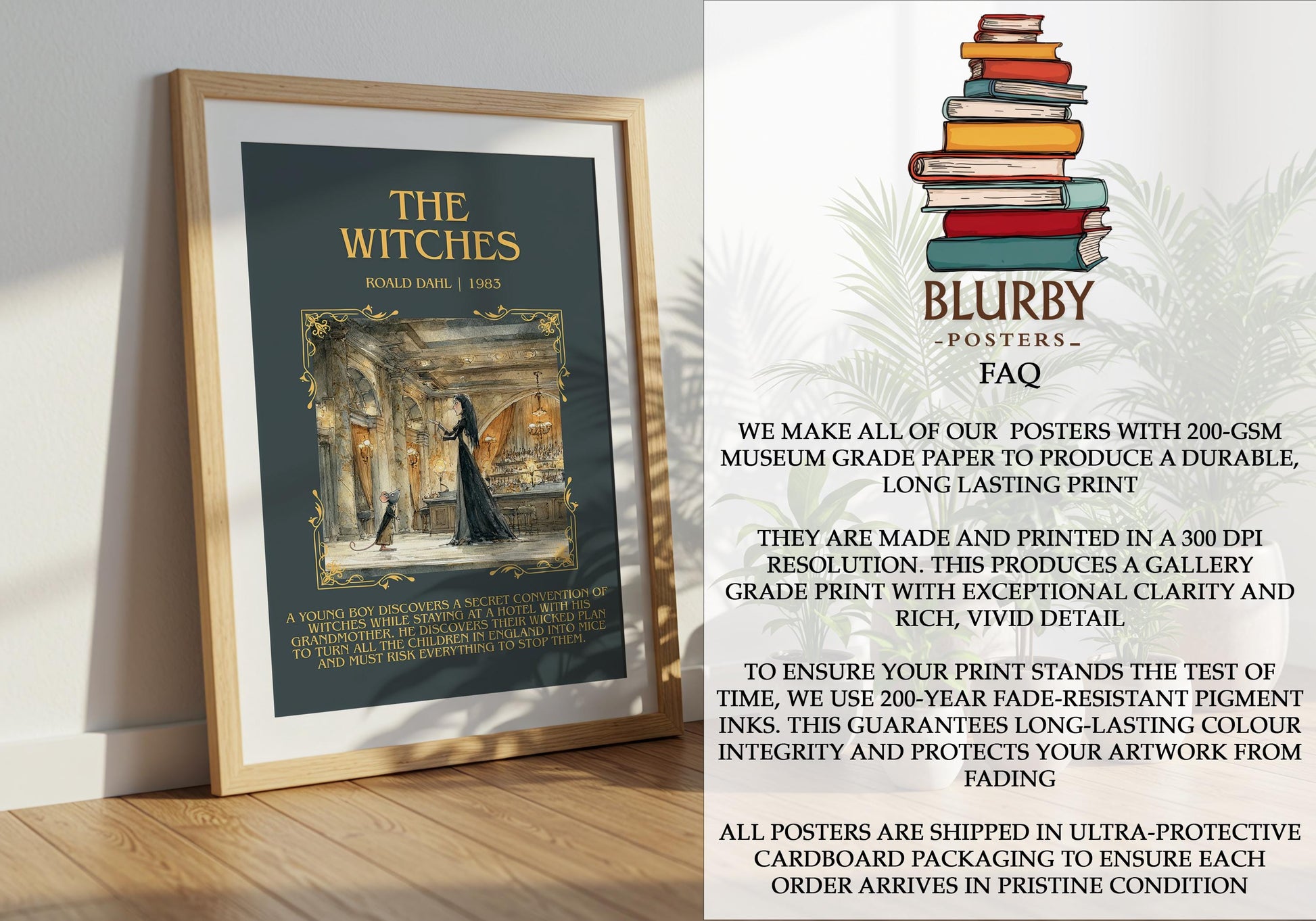 The Witches by Roald Dahl | Descriptive Book Poster | Blurby