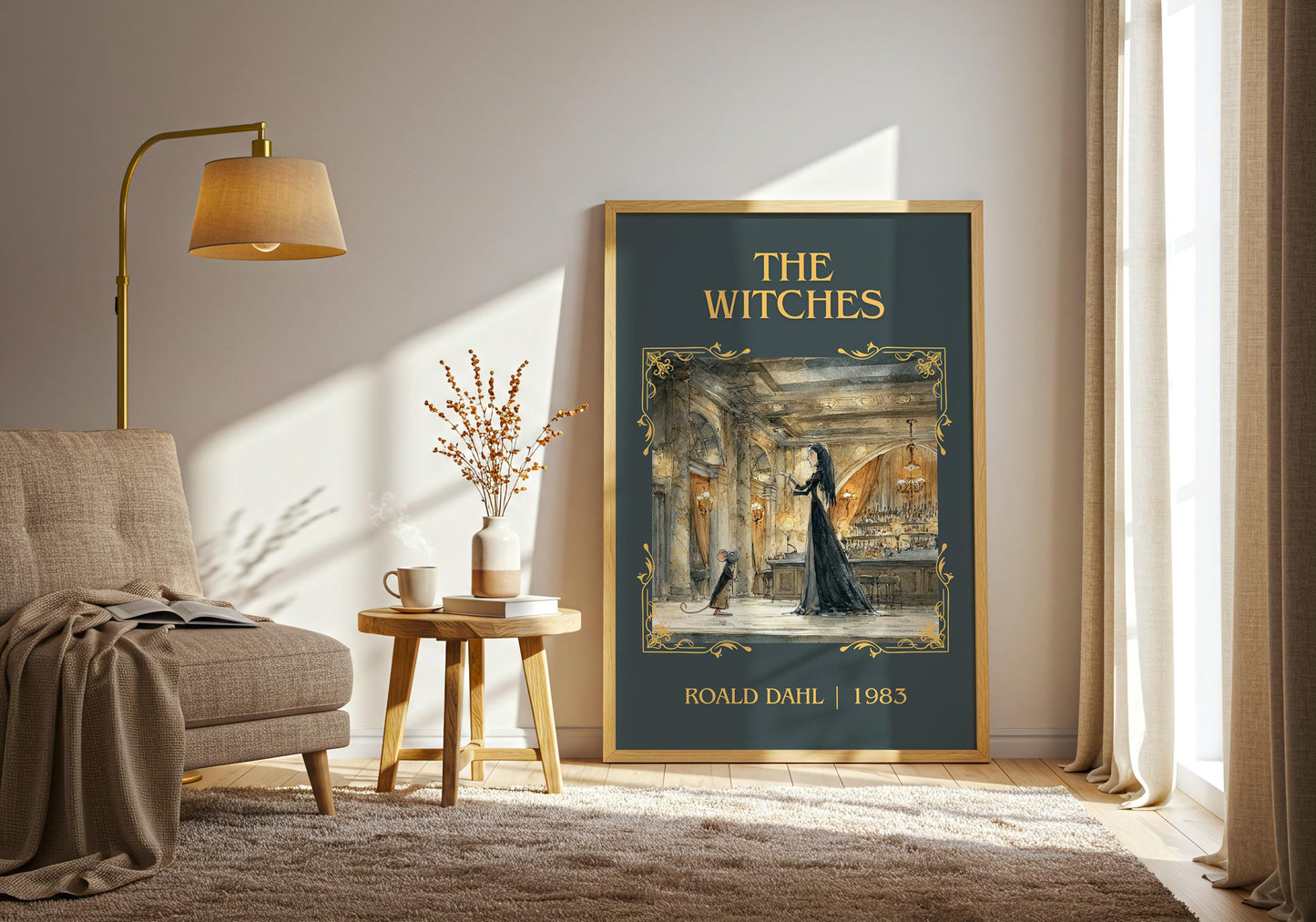 The Witches by Roald Dahl | Descriptive Book Poster | Minimalist