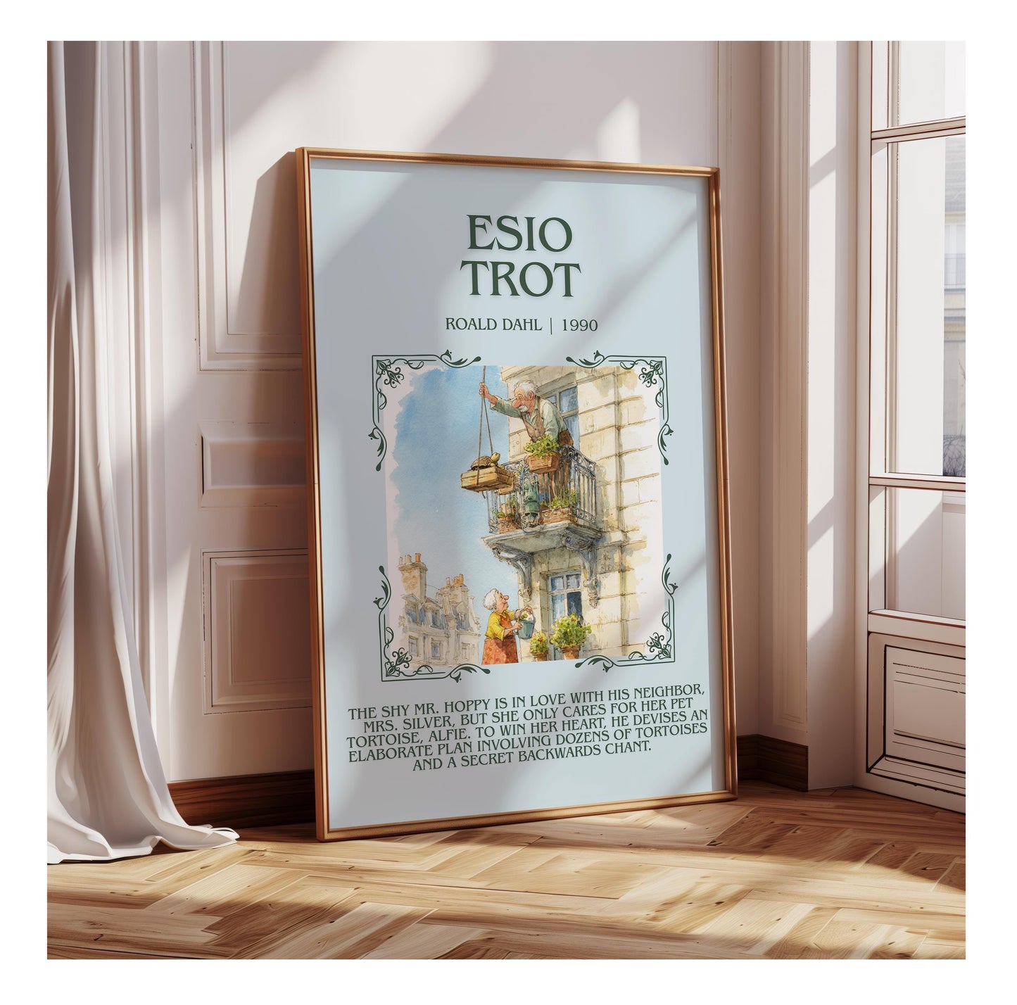 Esio Trot by Roald Dahl | Descriptive Book Poster | Blurby