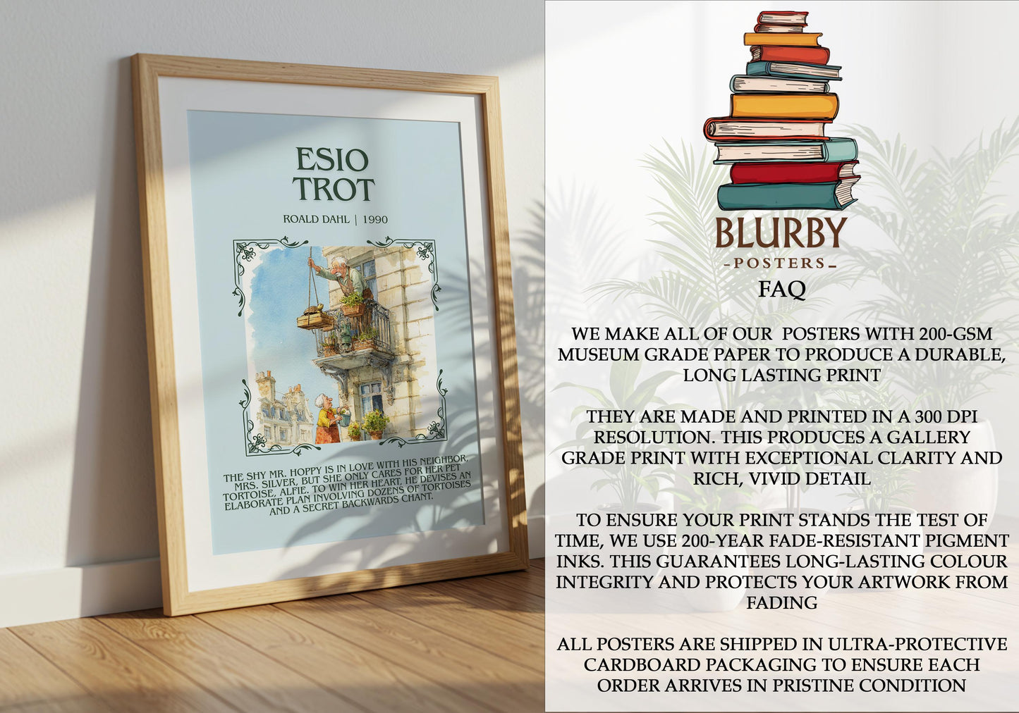 Esio Trot by Roald Dahl | Descriptive Book Poster | Blurby