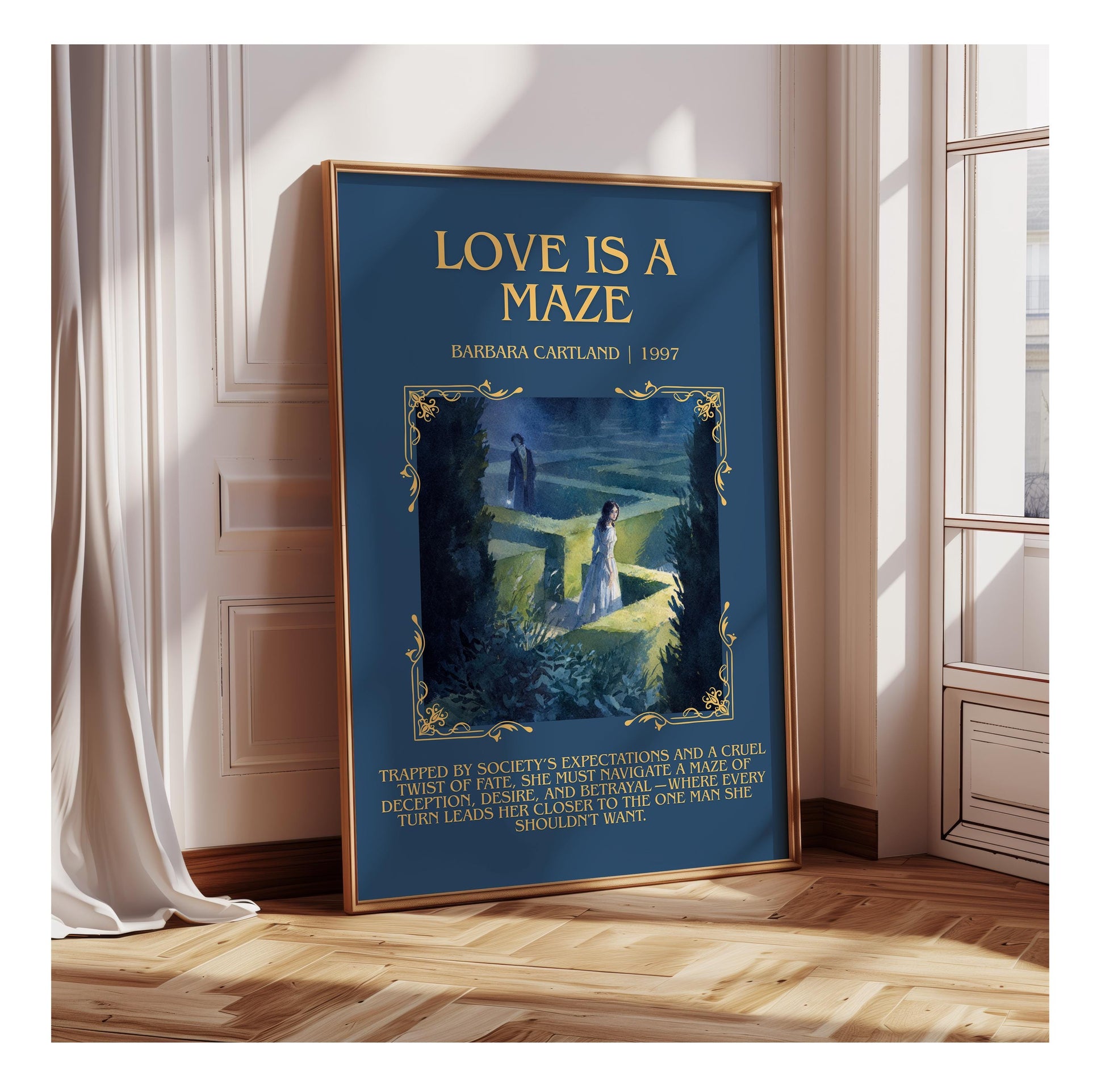 Love Is A Maze by Barbara Cartland | Descriptive Book Poster | Blurby