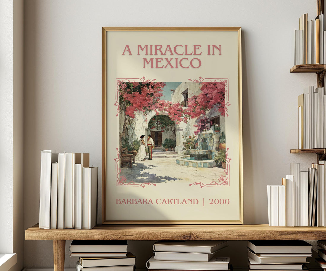 A Miracle In Mexico by Barbara Cartland | Descriptive Book Poster | Minimalist (mockup)
