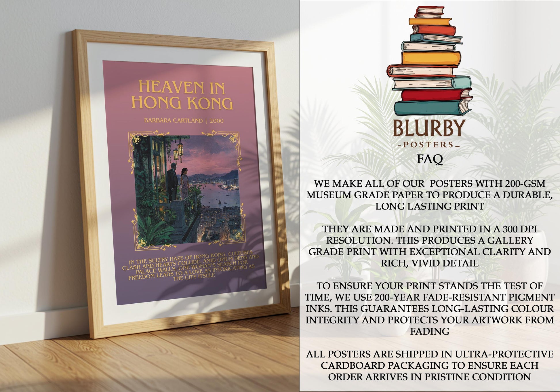 Heaven In Hong Kong by Barbara Cartland | Descriptive Book Poster | Blurby