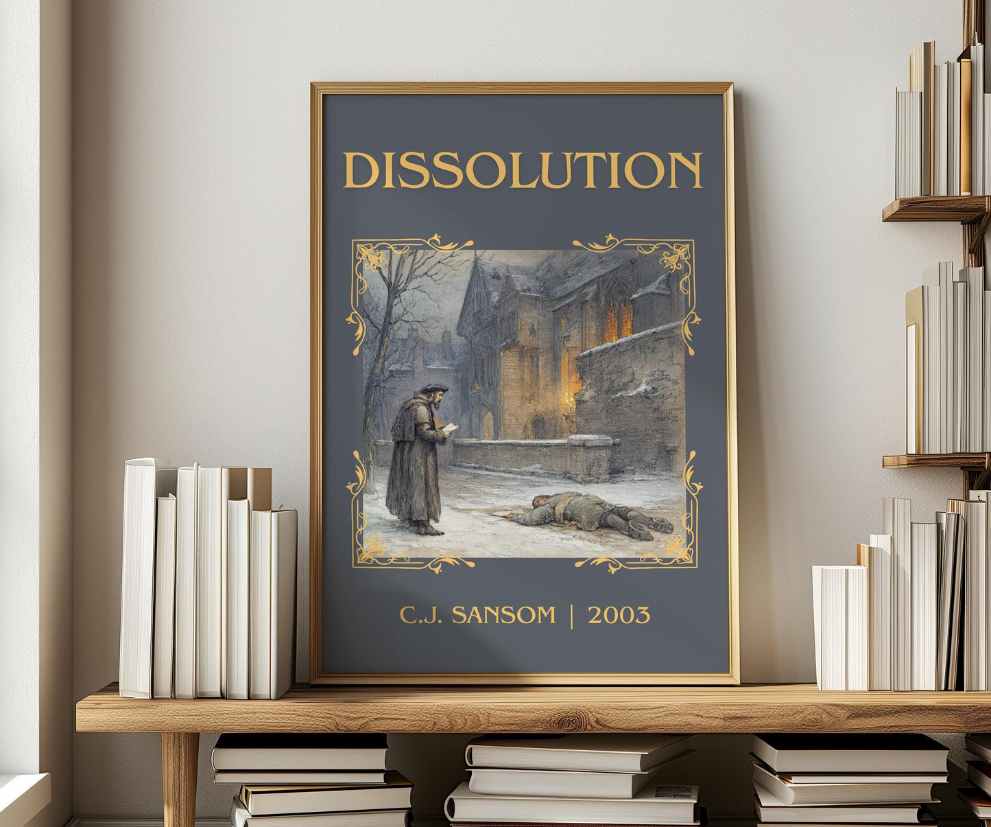 Dissolution by C.J. Sansom | Descriptive Book Poster | Minimalist
