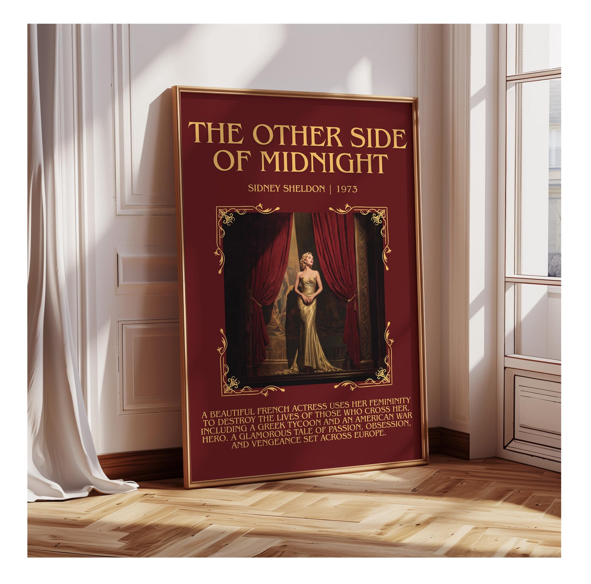 The Other Side Of Midnight by Sidney Sheldon | Descriptive Book Poster | Blurby