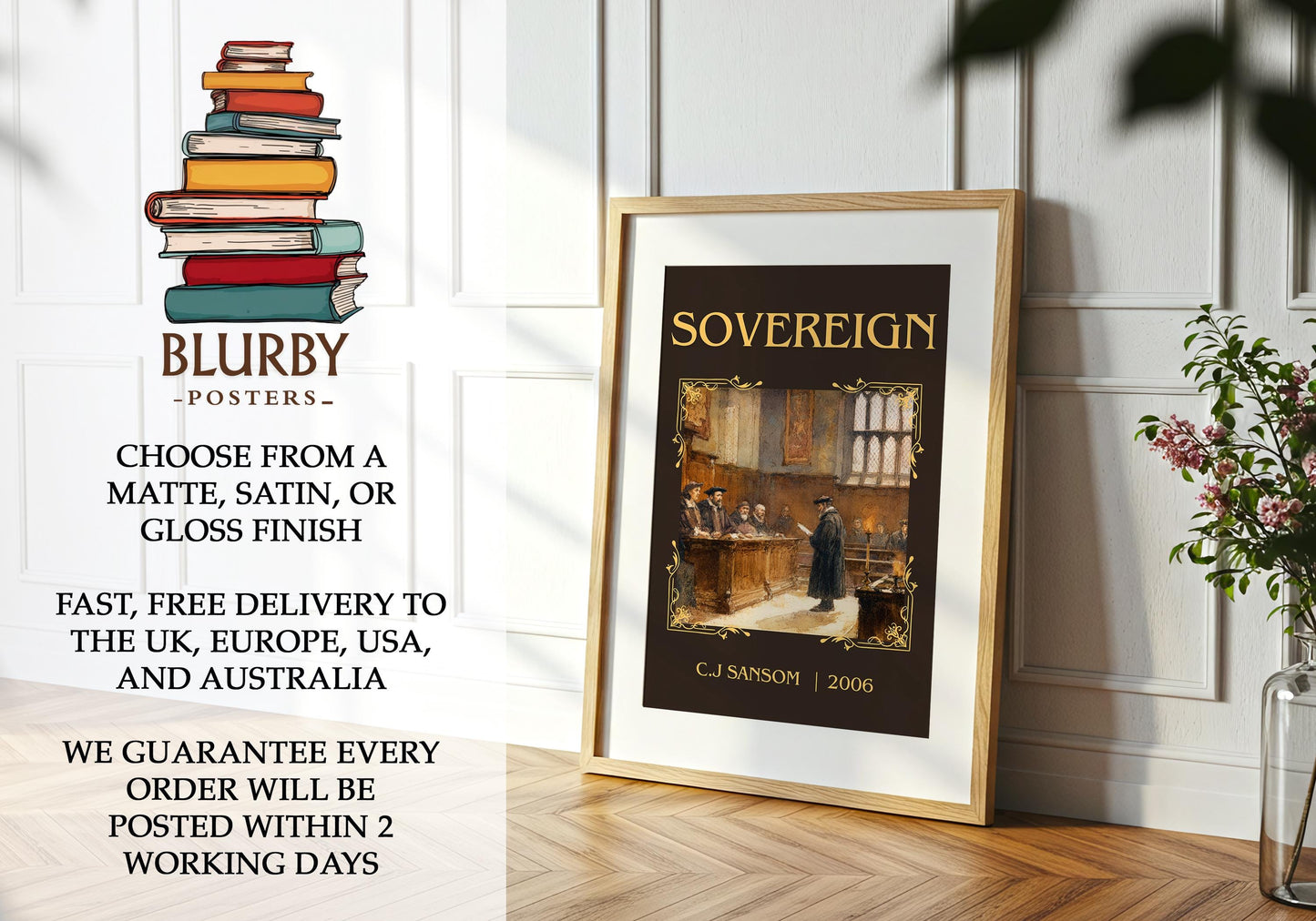 Sovereign book poster packaging – museum-quality print rolled in protective tube