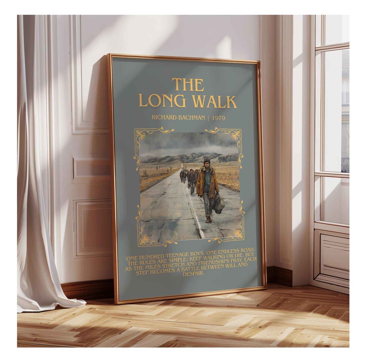 The Long Walk by Richard Bachman | Descriptive Book Poster | Blurby