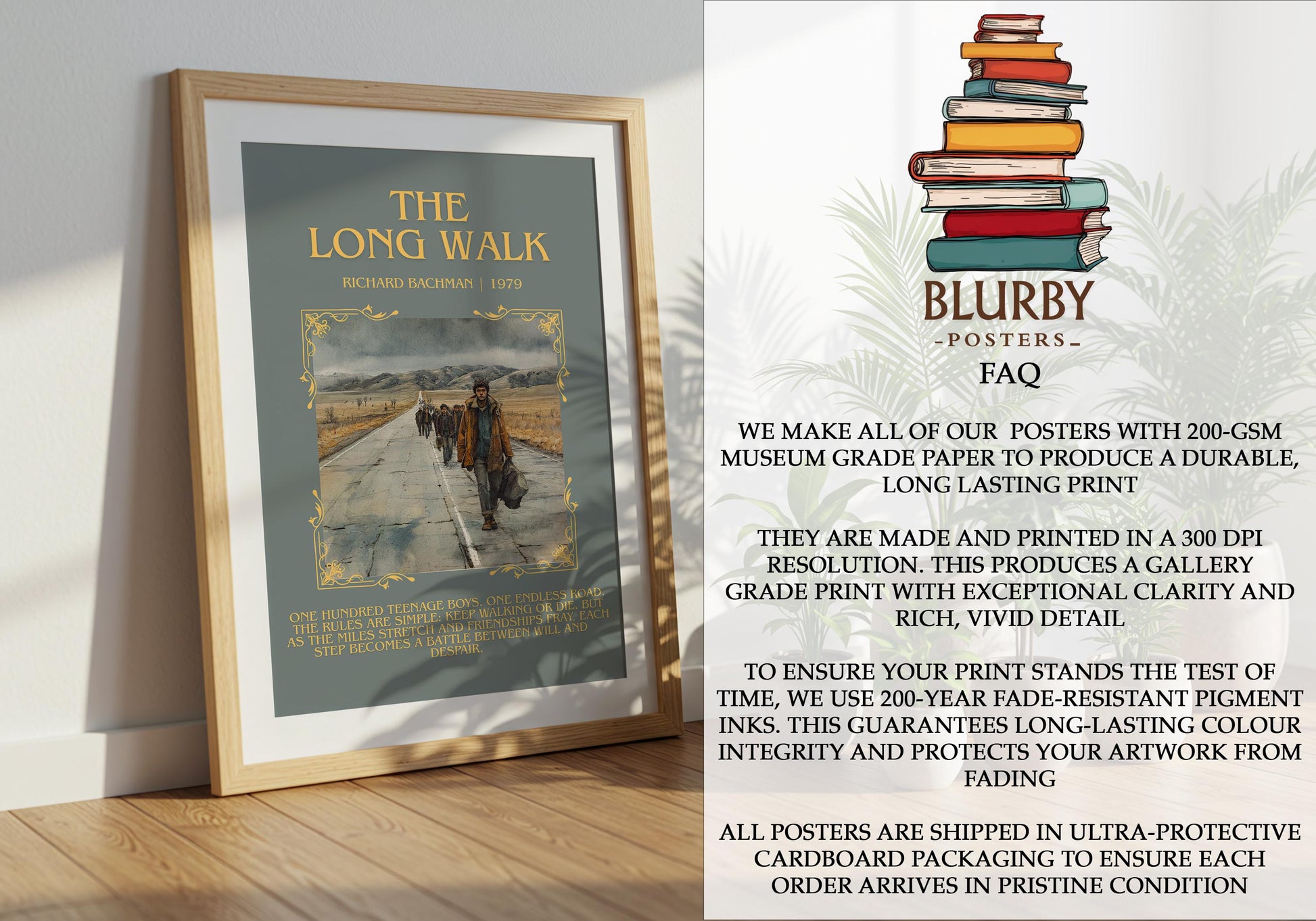 The Long Walk by Richard Bachman | Descriptive Book Poster | Blurby