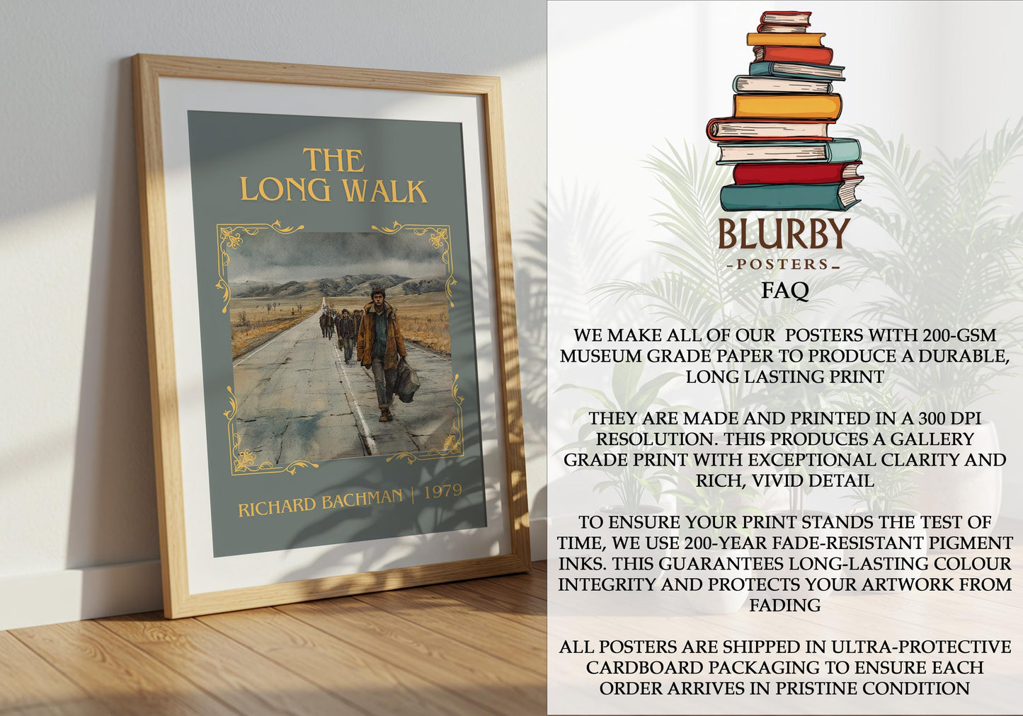 The Long Walk by Richard Bachman | Descriptive Book Poster | Minimalist