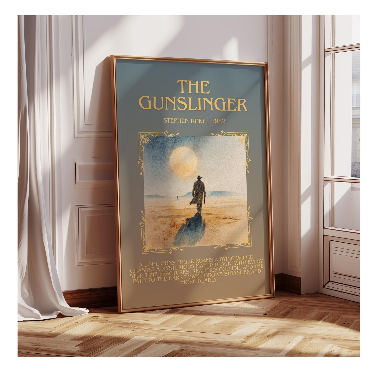 The Gunslinger by Stephen King | Descriptive Book Poster | Blurby