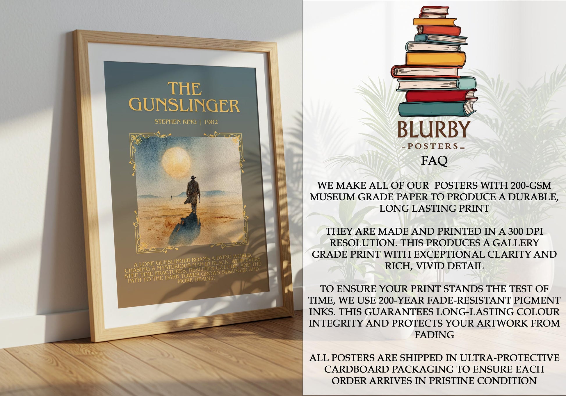 The Gunslinger by Stephen King | Descriptive Book Poster | Blurby