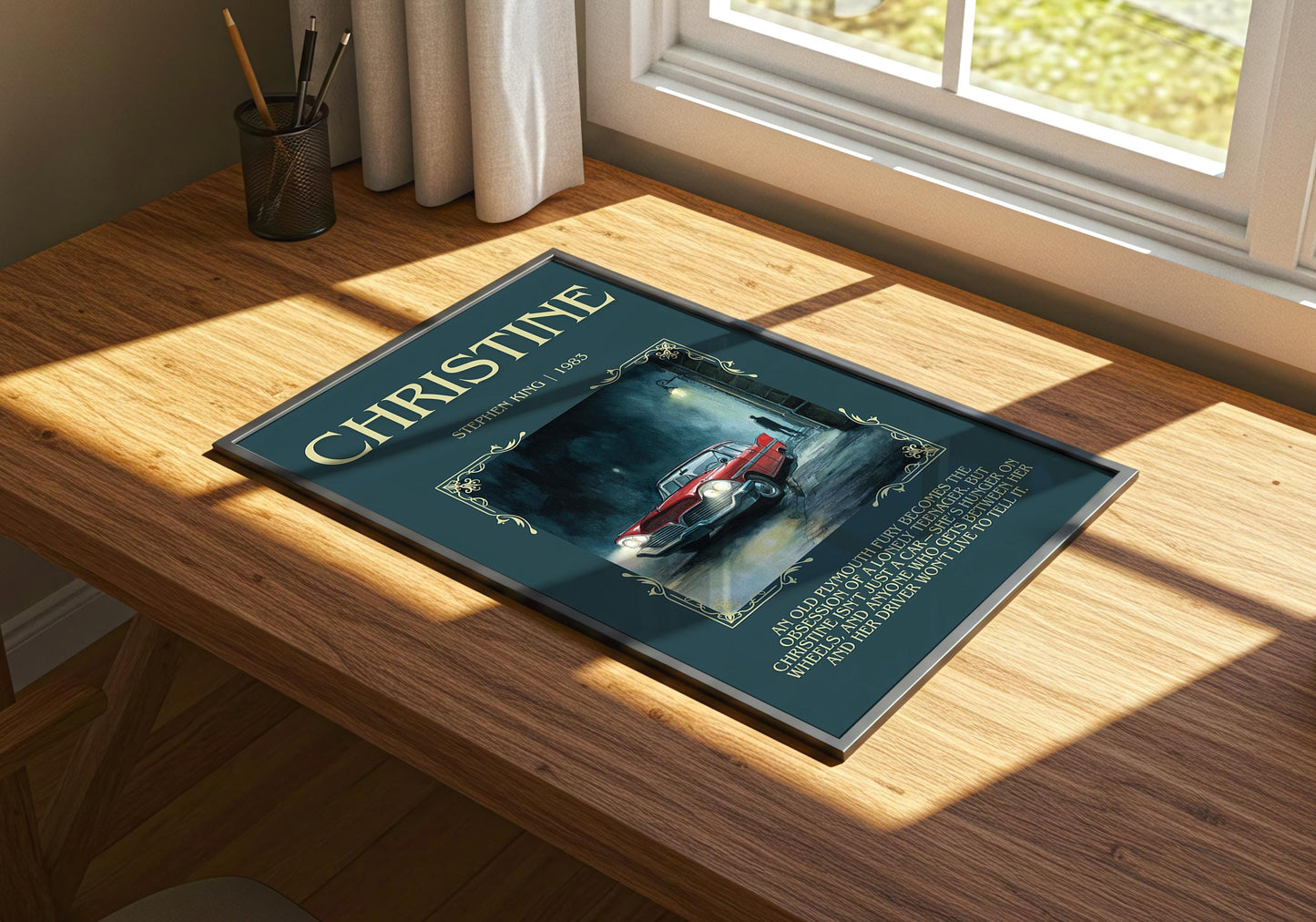 Christine by Stephen King | Descriptive Book Poster | Blurby