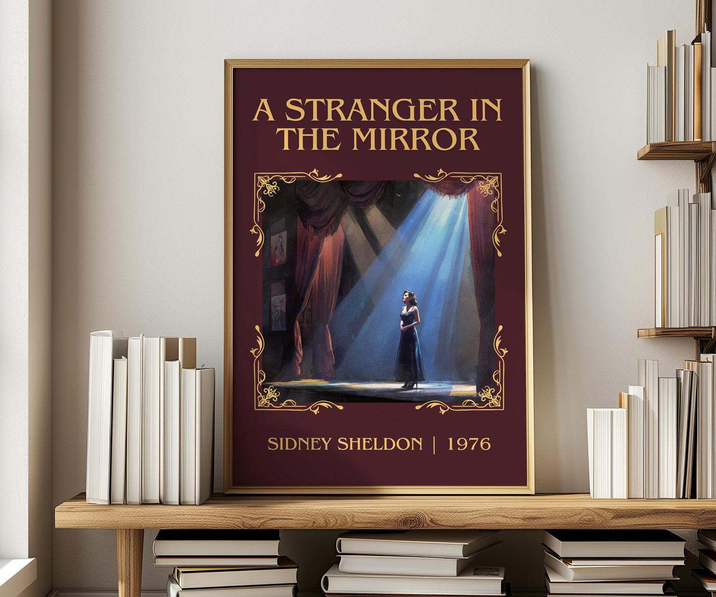 A Stranger In The Mirror by Sidney Sheldon | Descriptive Book Poster | Minimalist