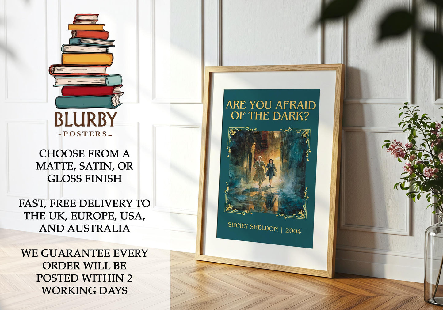 Are You Afraid of the Dark? book poster packaging – museum-quality print rolled in protective tube