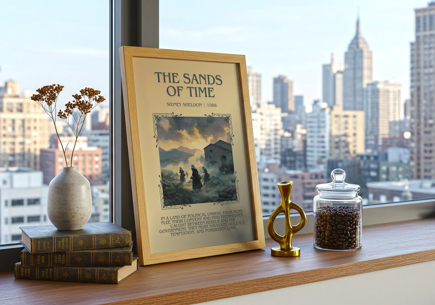 The Sands Of Time by Sidney Sheldon | Descriptive Book Poster | Blurby