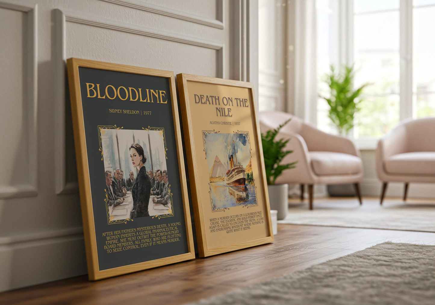 Bloodline by Sidney Sheldon | Descriptive Book Poster | Blurby