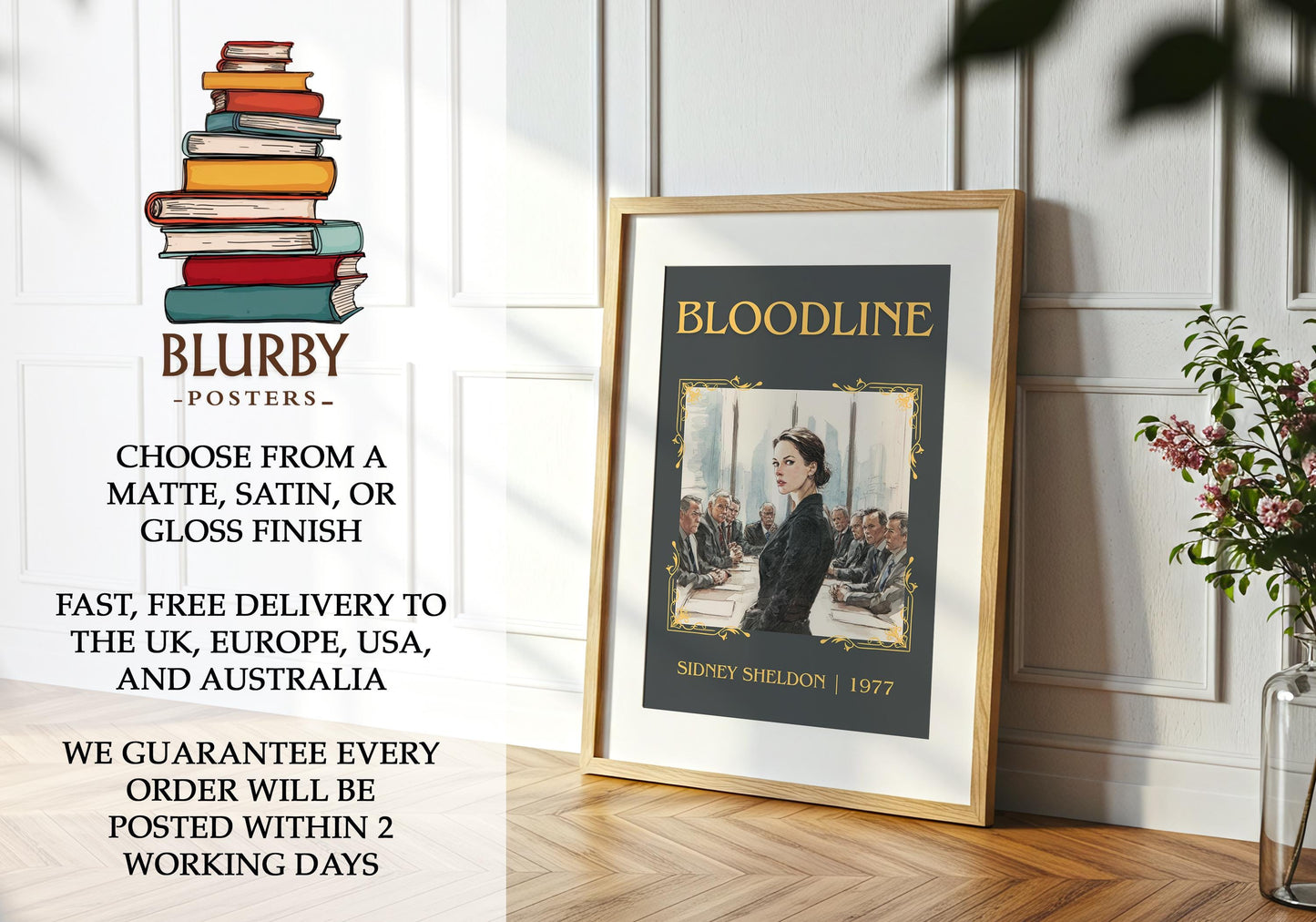 Bloodline book poster packaging – museum-quality print rolled in protective tube