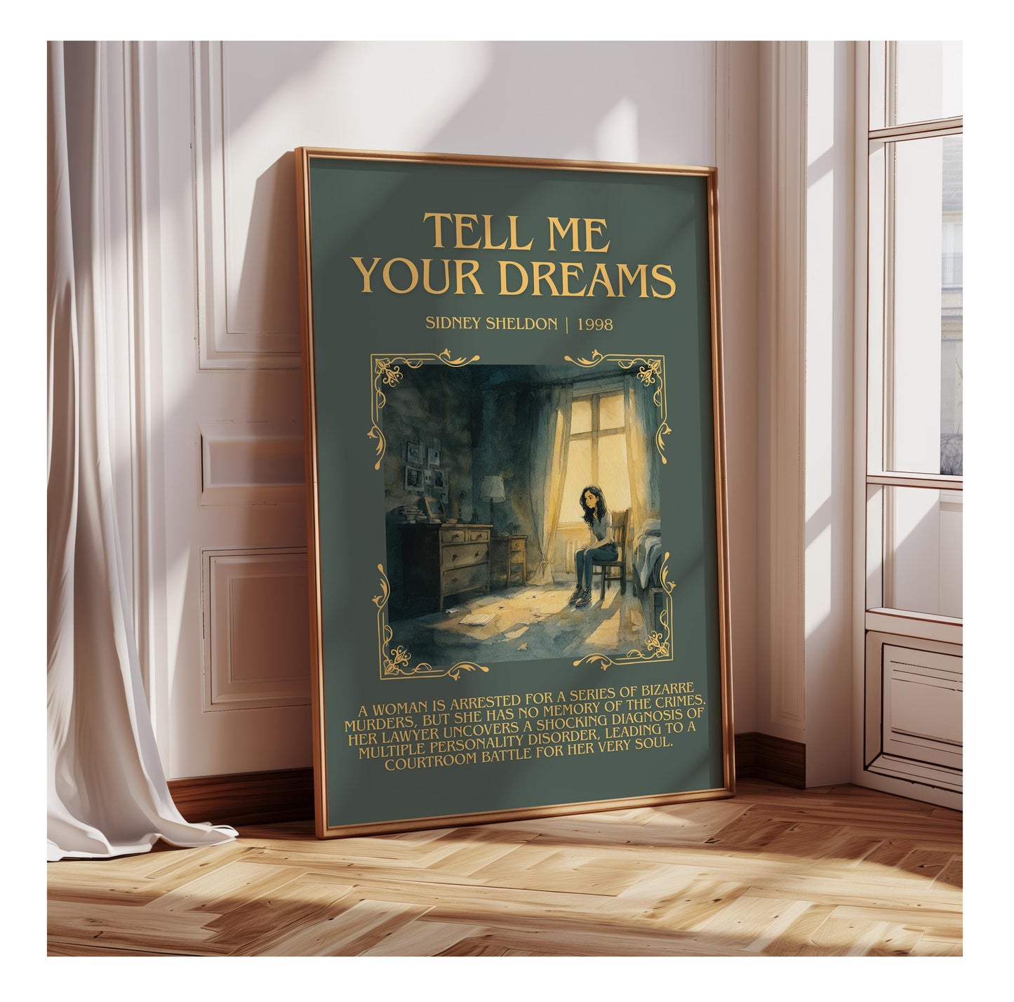 Tell Me Your Dreams by Sidney Sheldon | Descriptive Book Poster | Blurby