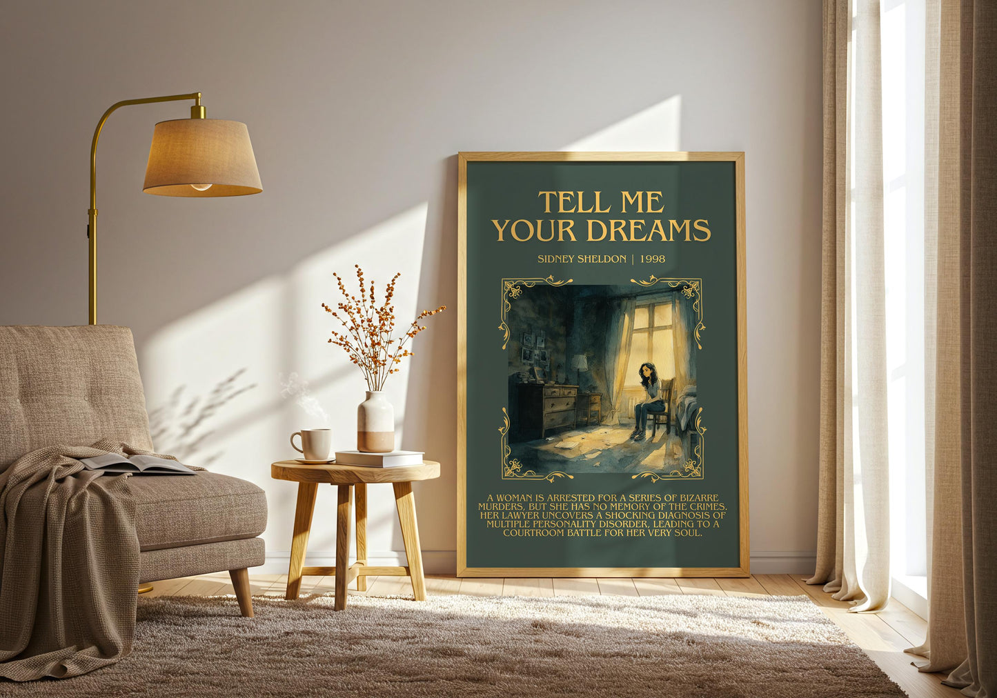 Tell Me Your Dreams by Sidney Sheldon | Descriptive Book Poster | Blurby
