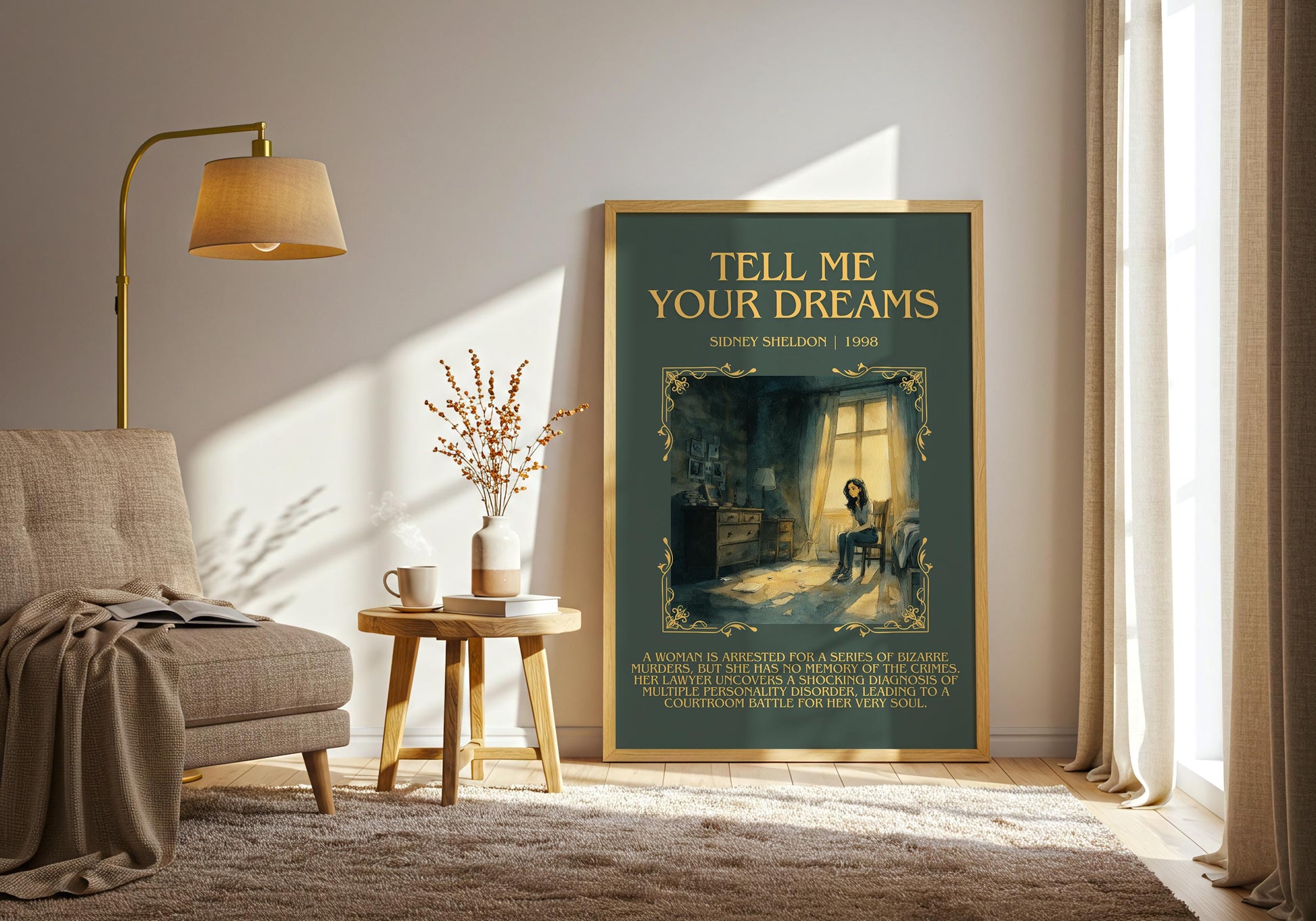 Tell Me Your Dreams by Sidney Sheldon | Descriptive Book Poster | Blurby