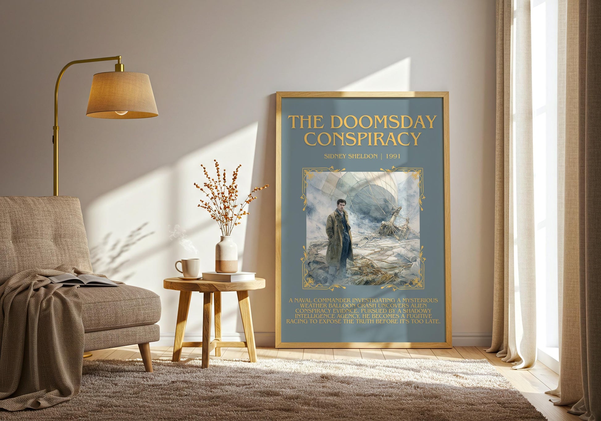 The Doomsday Conspiracy by Sidney Sheldon | Descriptive Book Poster | Blurby