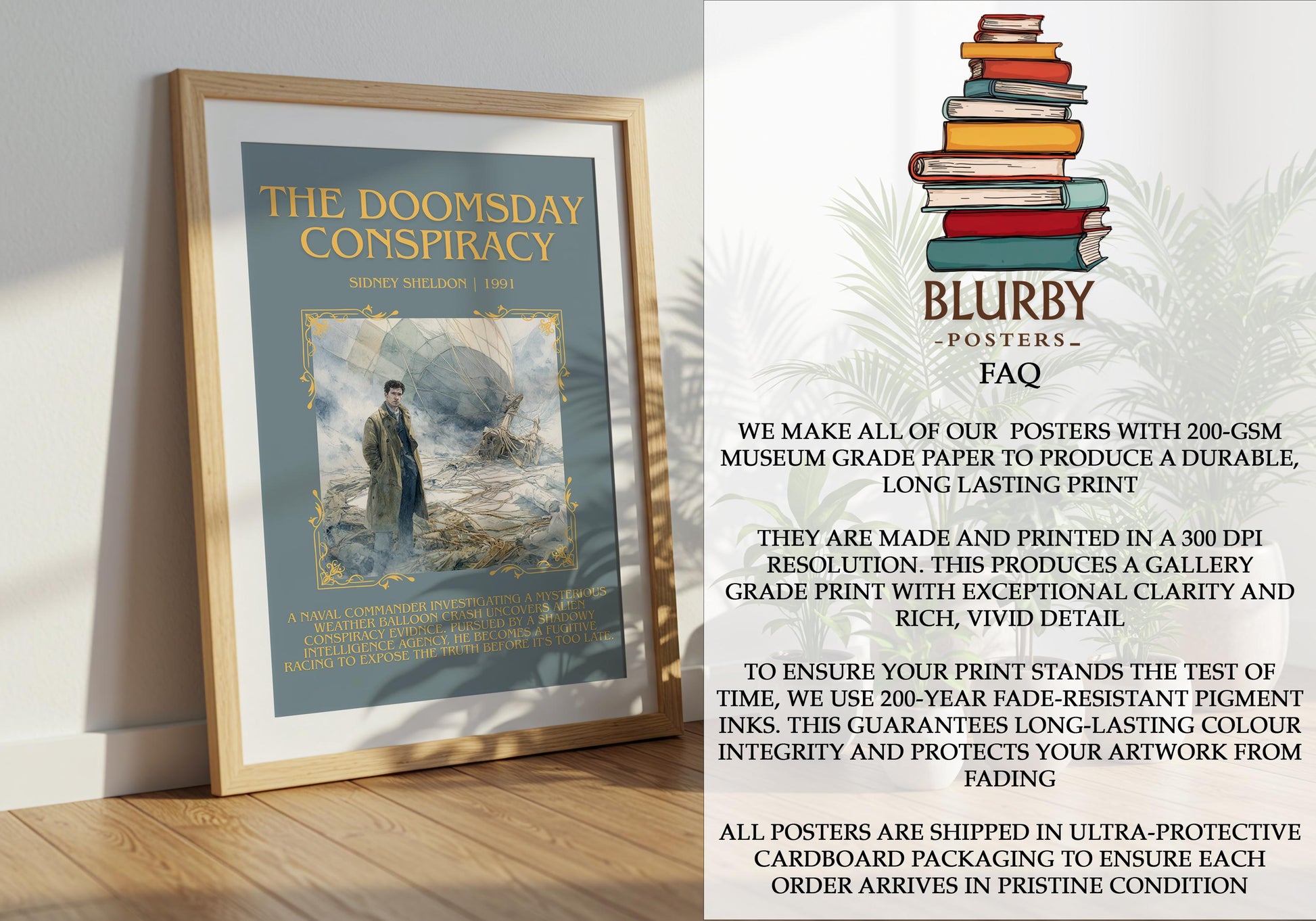 The Doomsday Conspiracy by Sidney Sheldon | Descriptive Book Poster | Blurby