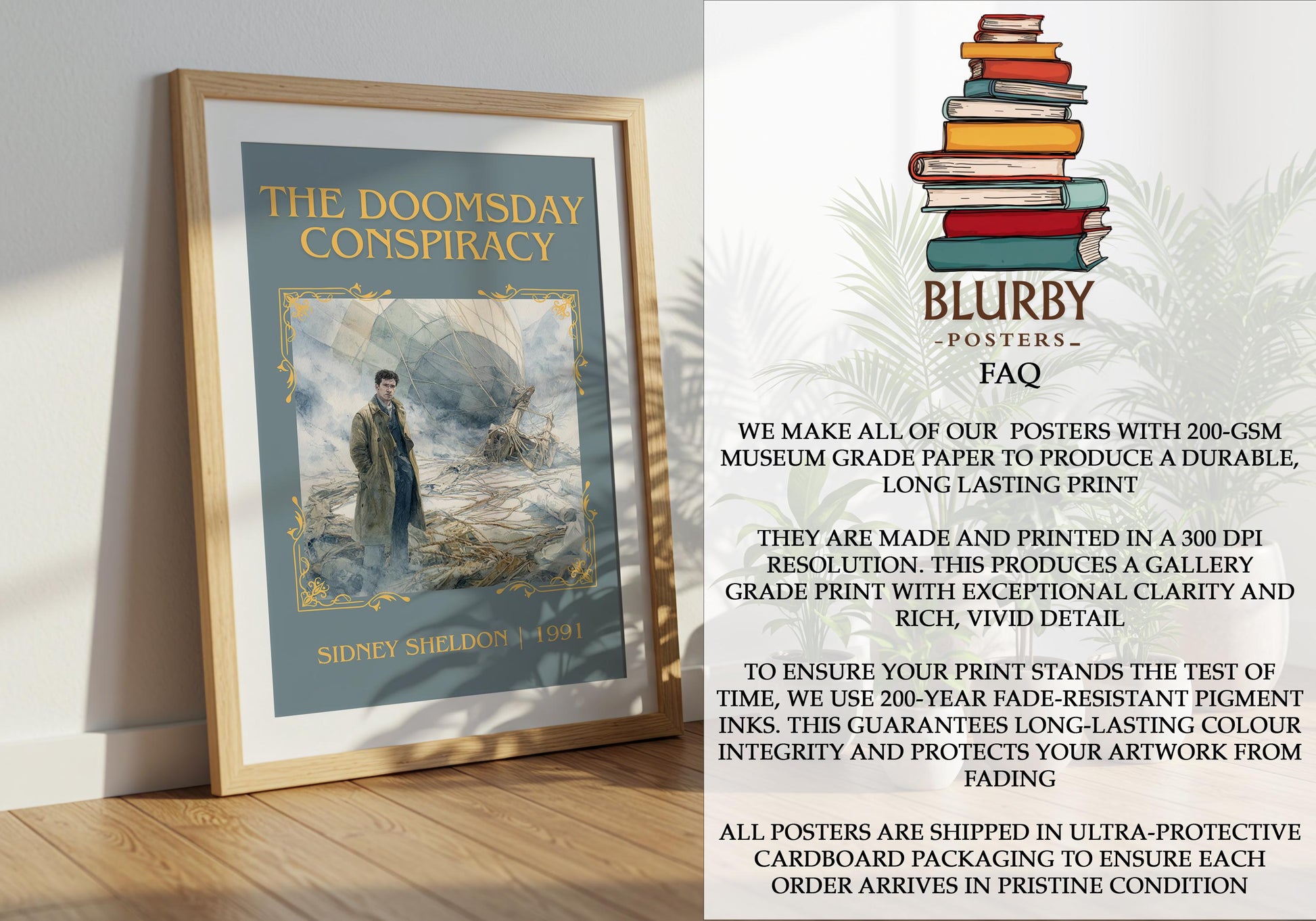 The Doomsday Conspiracy by Sidney Sheldon | Descriptive Book Poster | Minimalist