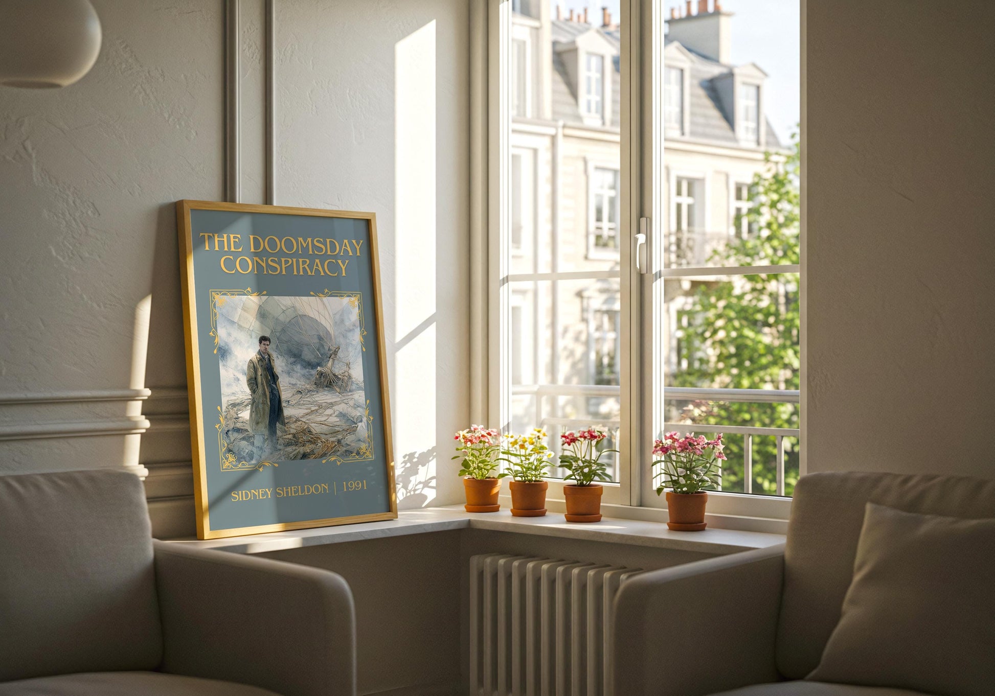 The Doomsday Conspiracy by Sidney Sheldon | Descriptive Book Poster | Minimalist