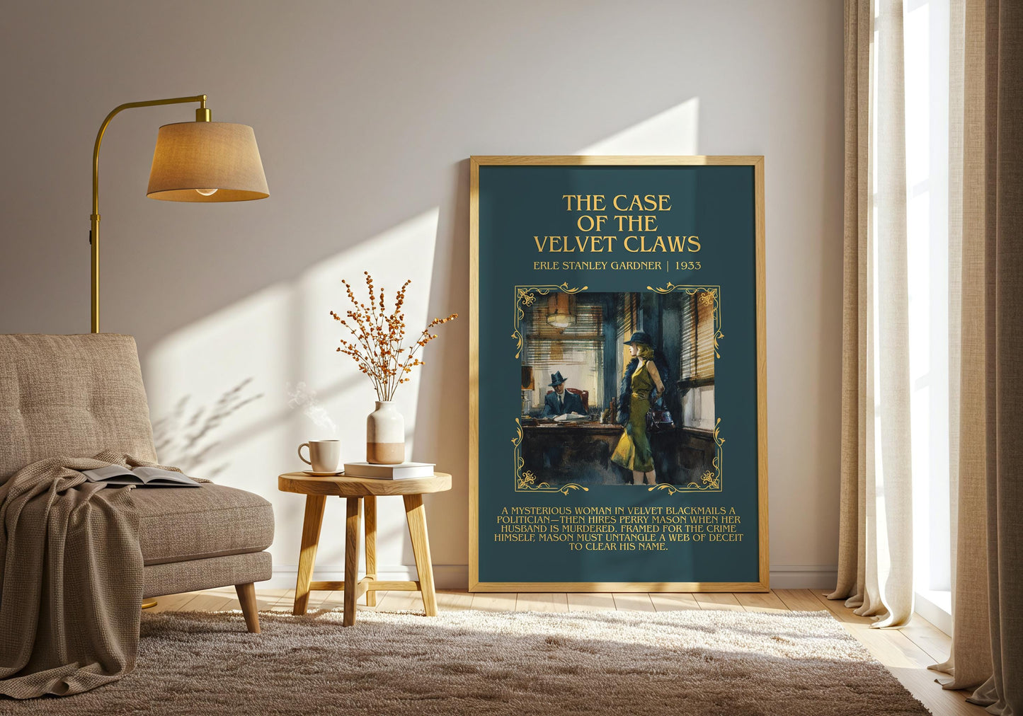 The Case Of The Velvet Claws by Erle Stanley Gardner | Descriptive Book Poster | Blurby