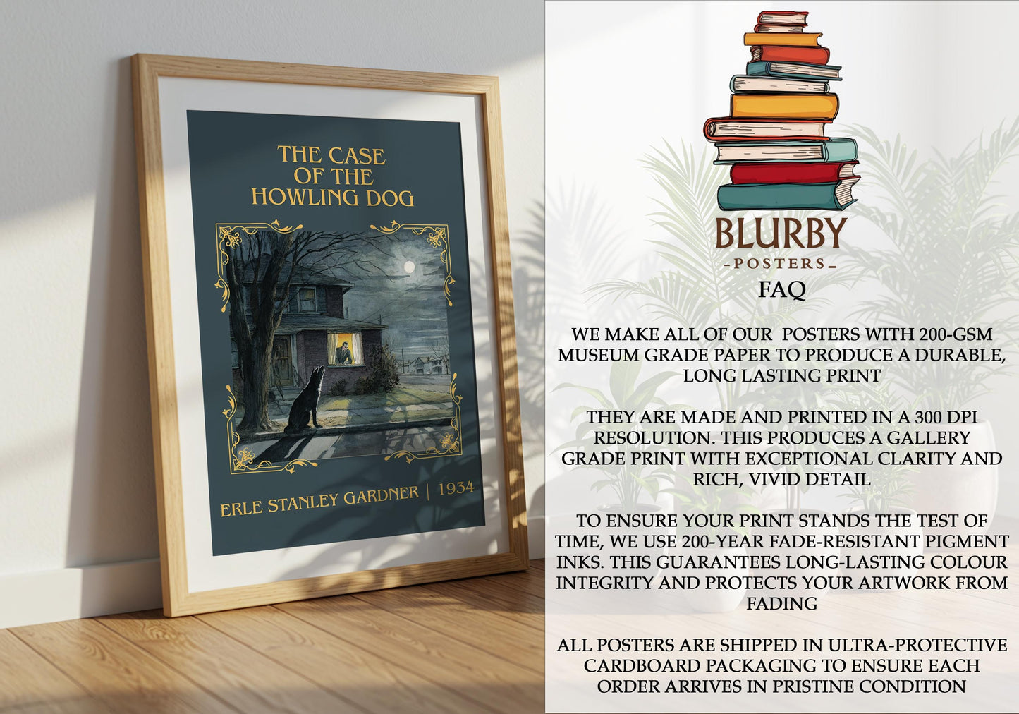 The Case Of The Howling Dog by Erle Stanley Gardner | Descriptive Book Poster | Minimalist