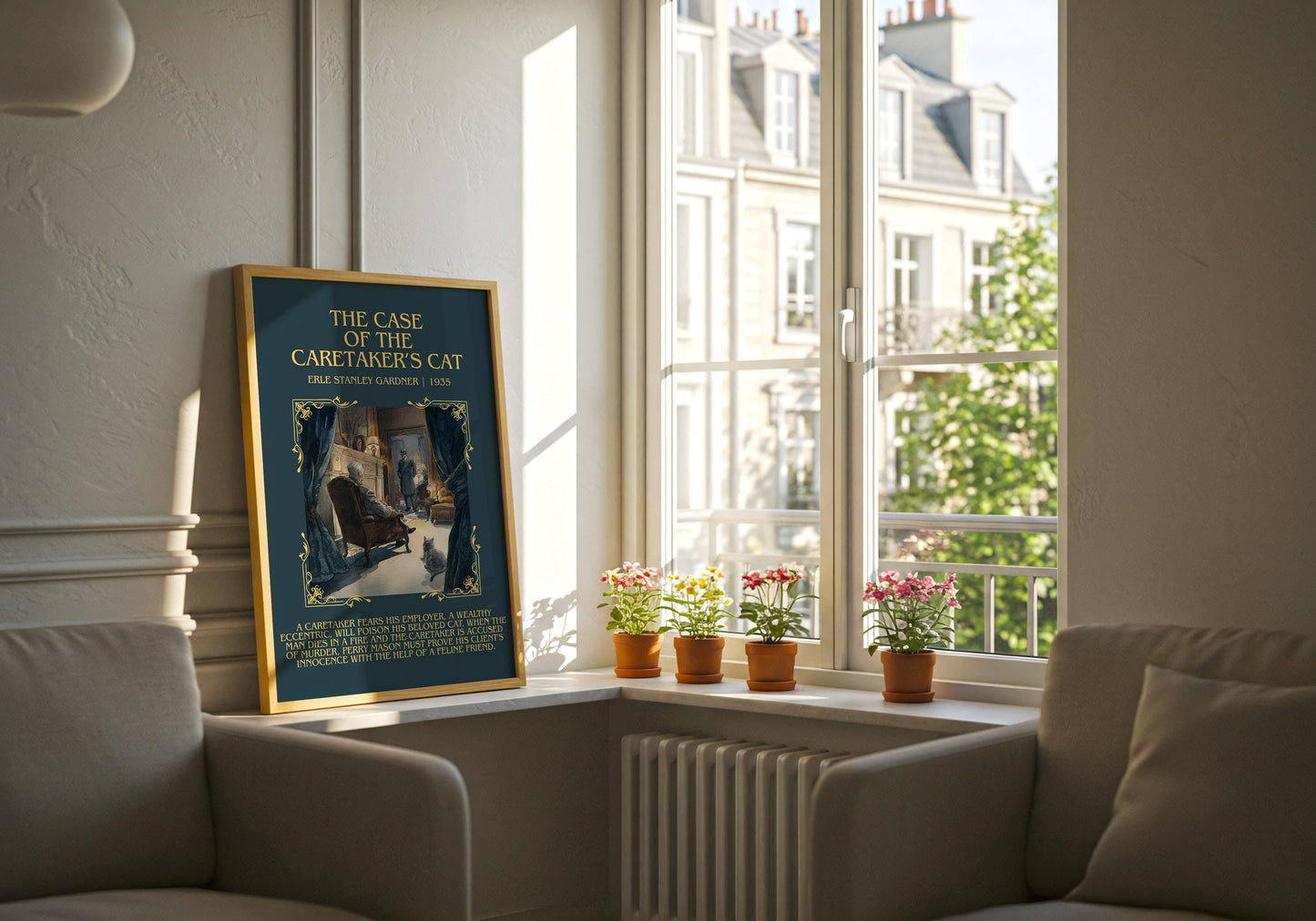 The Case of the Caretaker's Cat book poster packaging – museum-quality print rolled in protective tube
