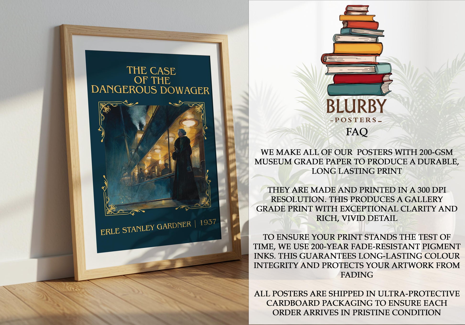 The Case Of The Dangerous Dowager by Erle Stanley Gardner | Descriptive Book Poster | Minimalist