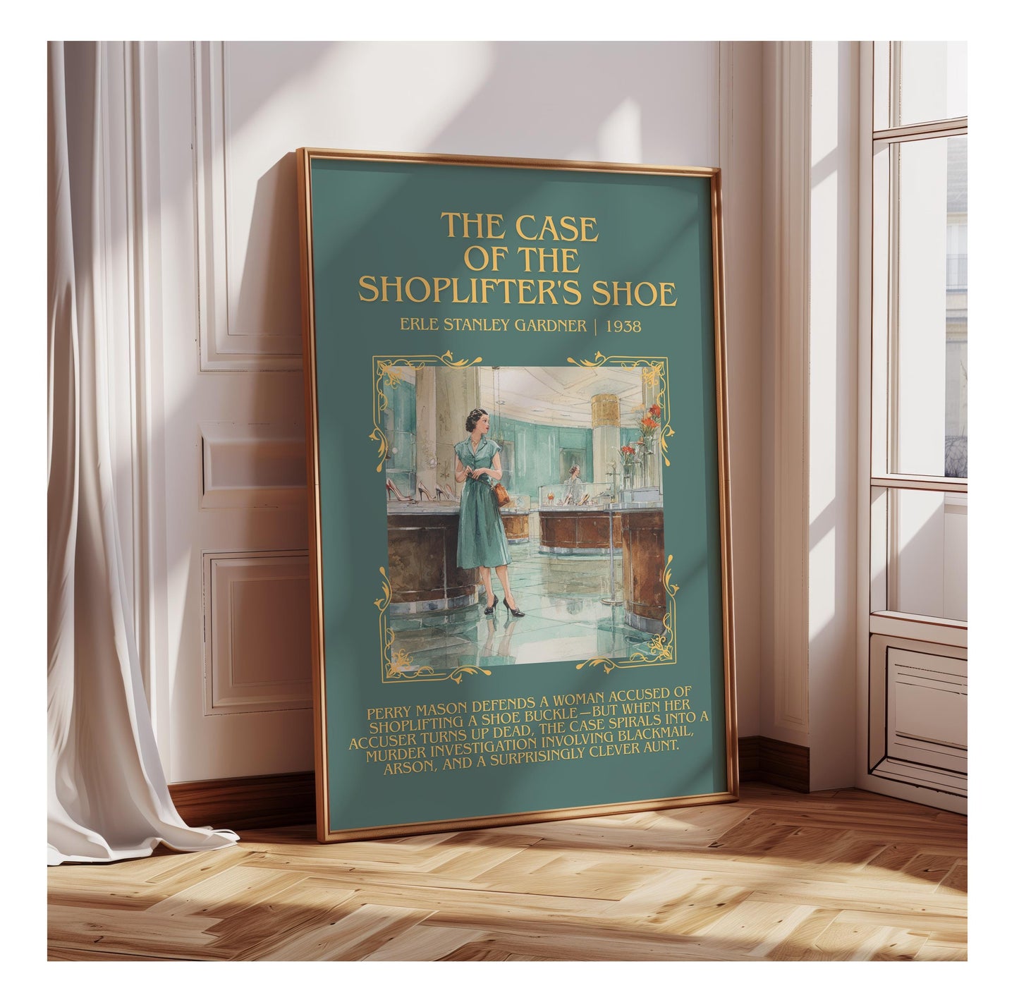 The Case Of The Shoplifter's Shoe by Erle Stanley Gardner | Descriptive Book Poster | Blurby
