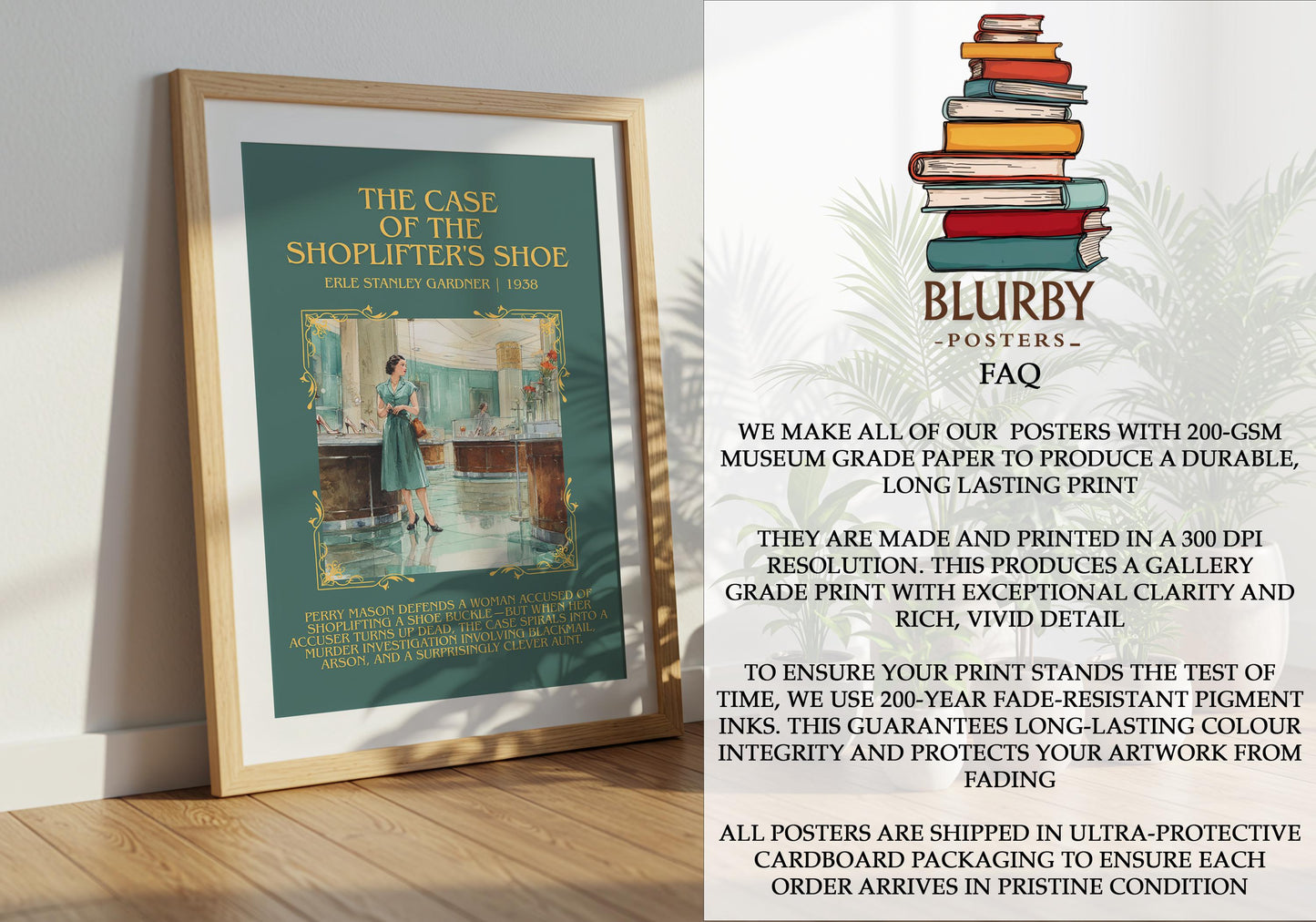 The Case Of The Shoplifter's Shoe by Erle Stanley Gardner | Descriptive Book Poster | Blurby