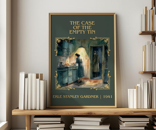 The Case Of The Empty Tin by Erle Stanley Gardner | Descriptive Book Poster | Minimalist