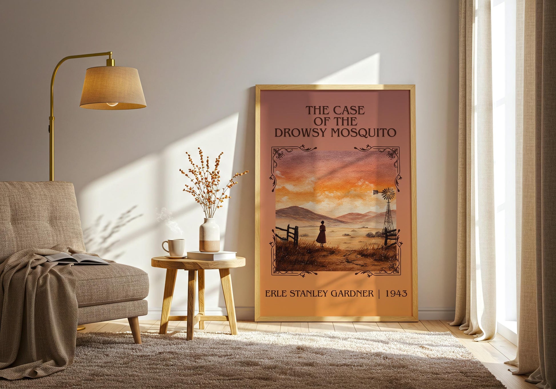 The Case Of The Drowsy Mosquito by Erle Stanley Gardner | Descriptive Book Poster | Minimalist