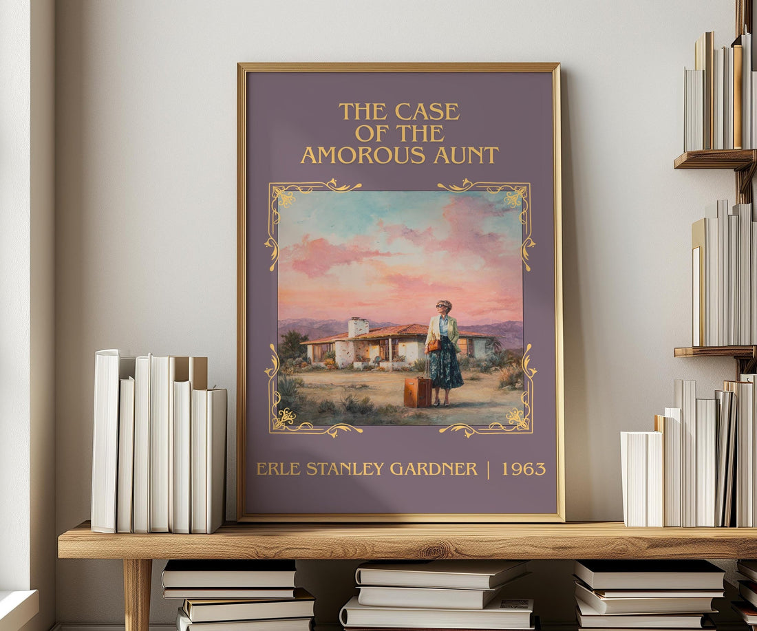 The Case Of The Amorous Aunt by Erle Stanley Gardner | Descriptive Book Poster | Minimalist (mockup)