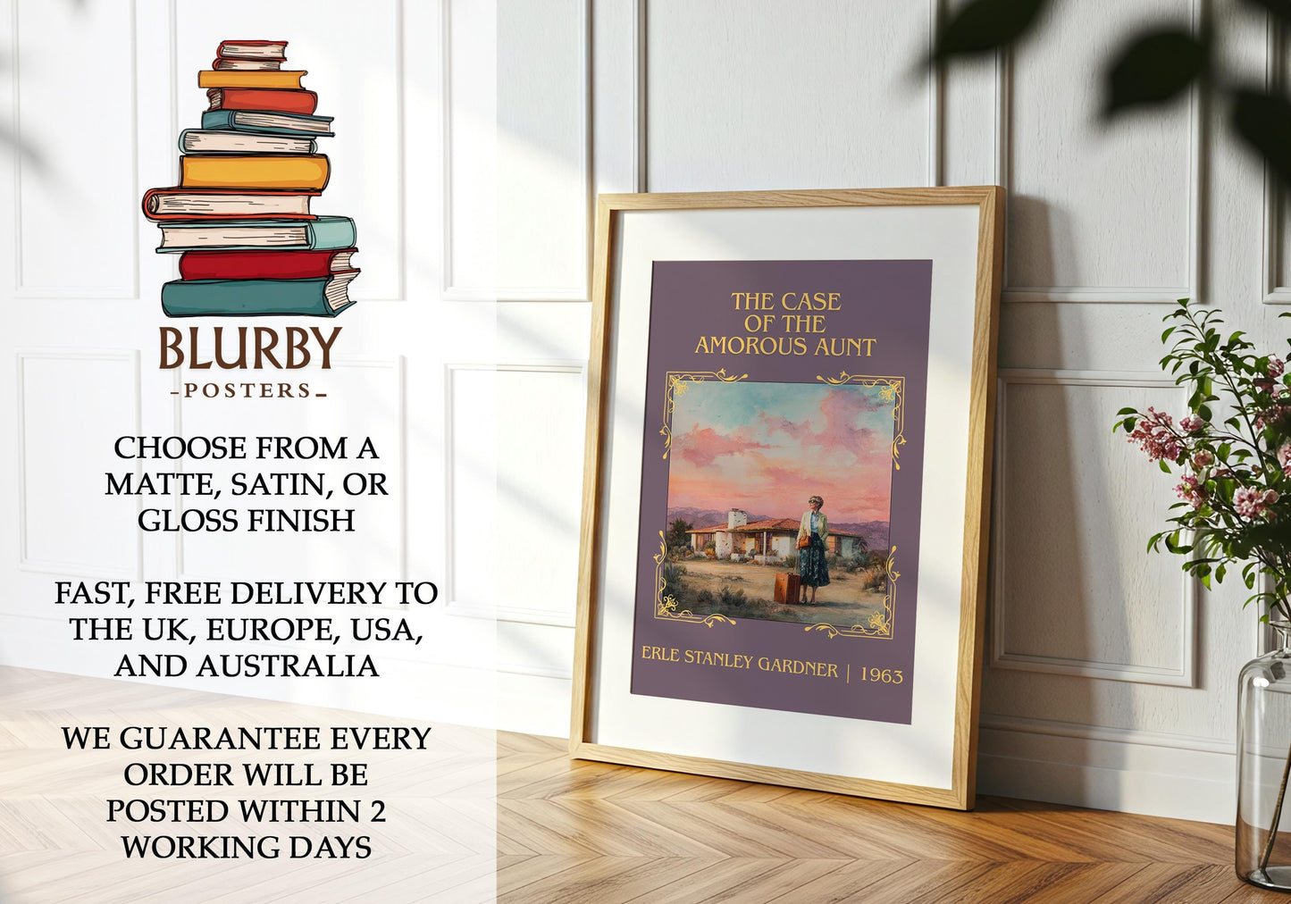 The Case Of The Amorous Aunt by Erle Stanley Gardner | Descriptive Book Poster | Minimalist