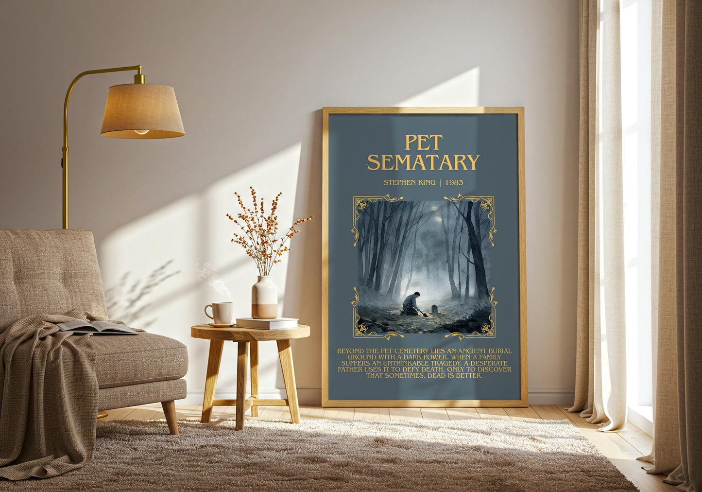 Pet Sematary by Stephen King | Descriptive Book Poster | Blurby