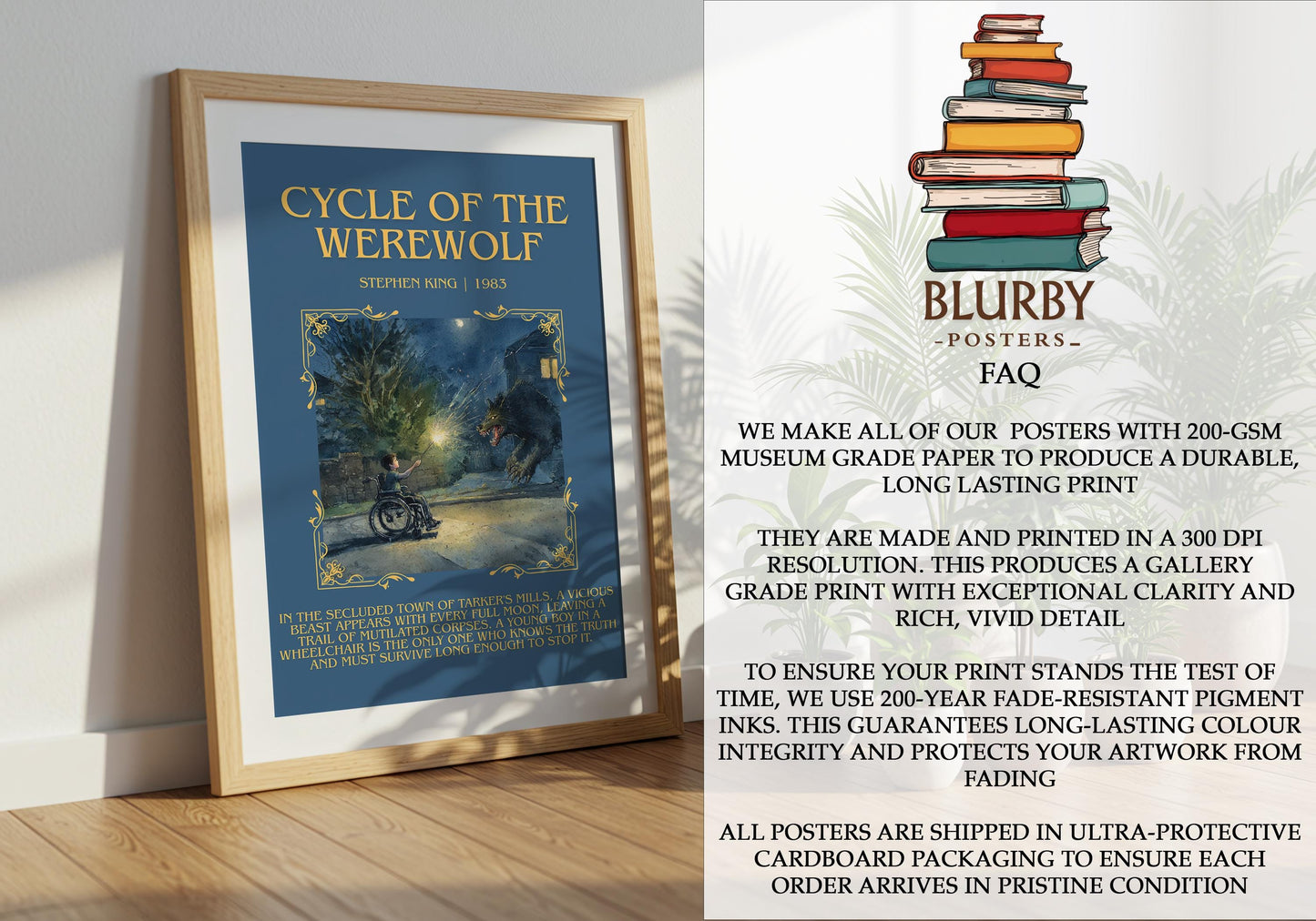 Cycle Of The Werewolf by Stephen King | Descriptive Book Poster | Blurby