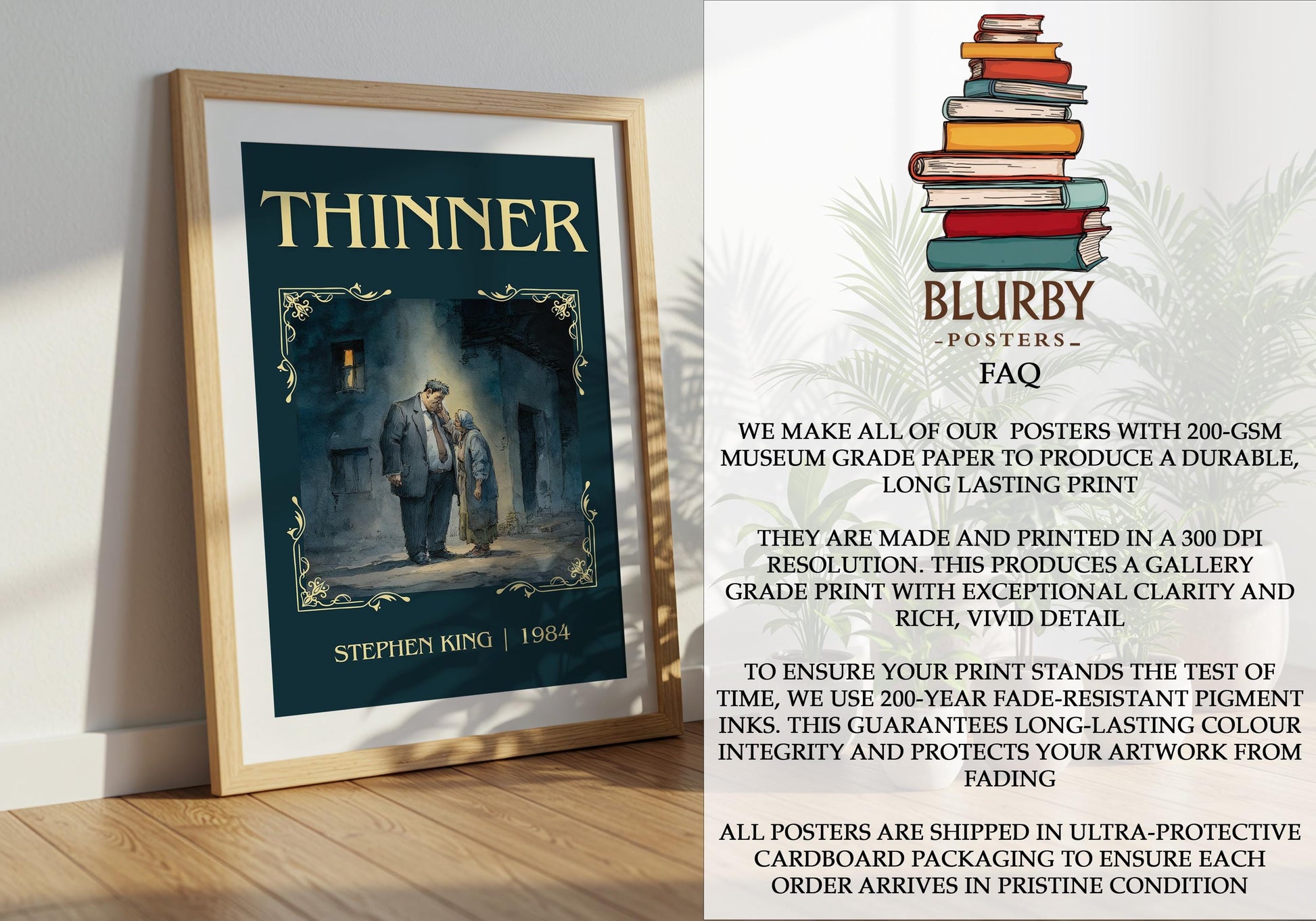 Thinner by Stephen King | Descriptive Book Poster | Minimalist